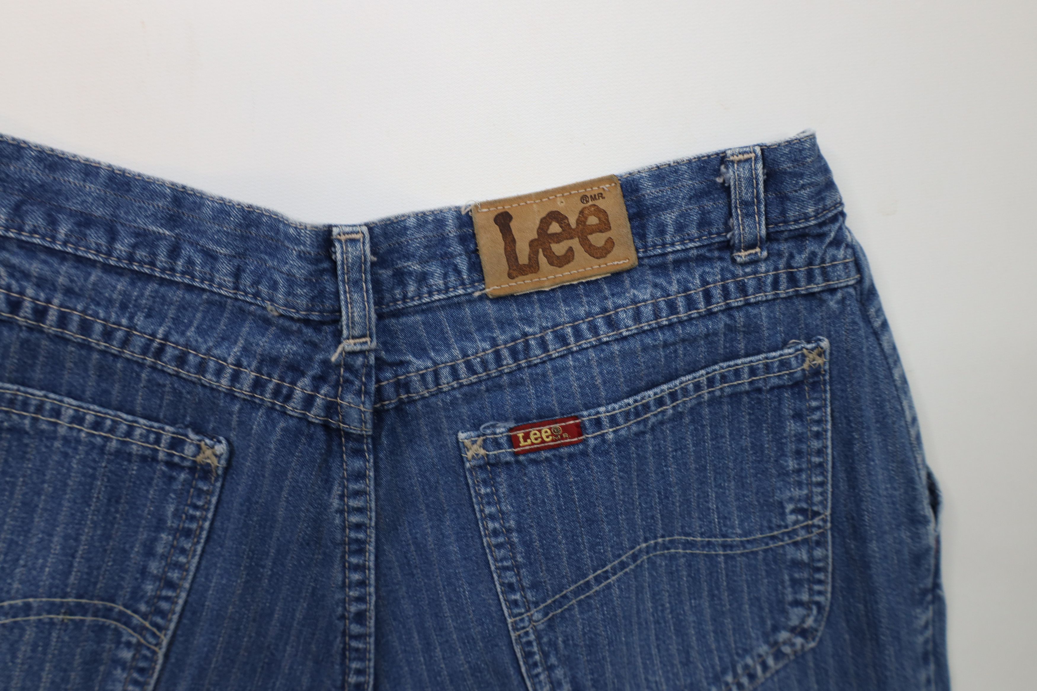 Lee × Vintage Vintage 90s Lee Relaxed Fit Tapered Leg Denim Jeans Striped Size 28" / US 6 / IT 42 - 13 Thumbnail