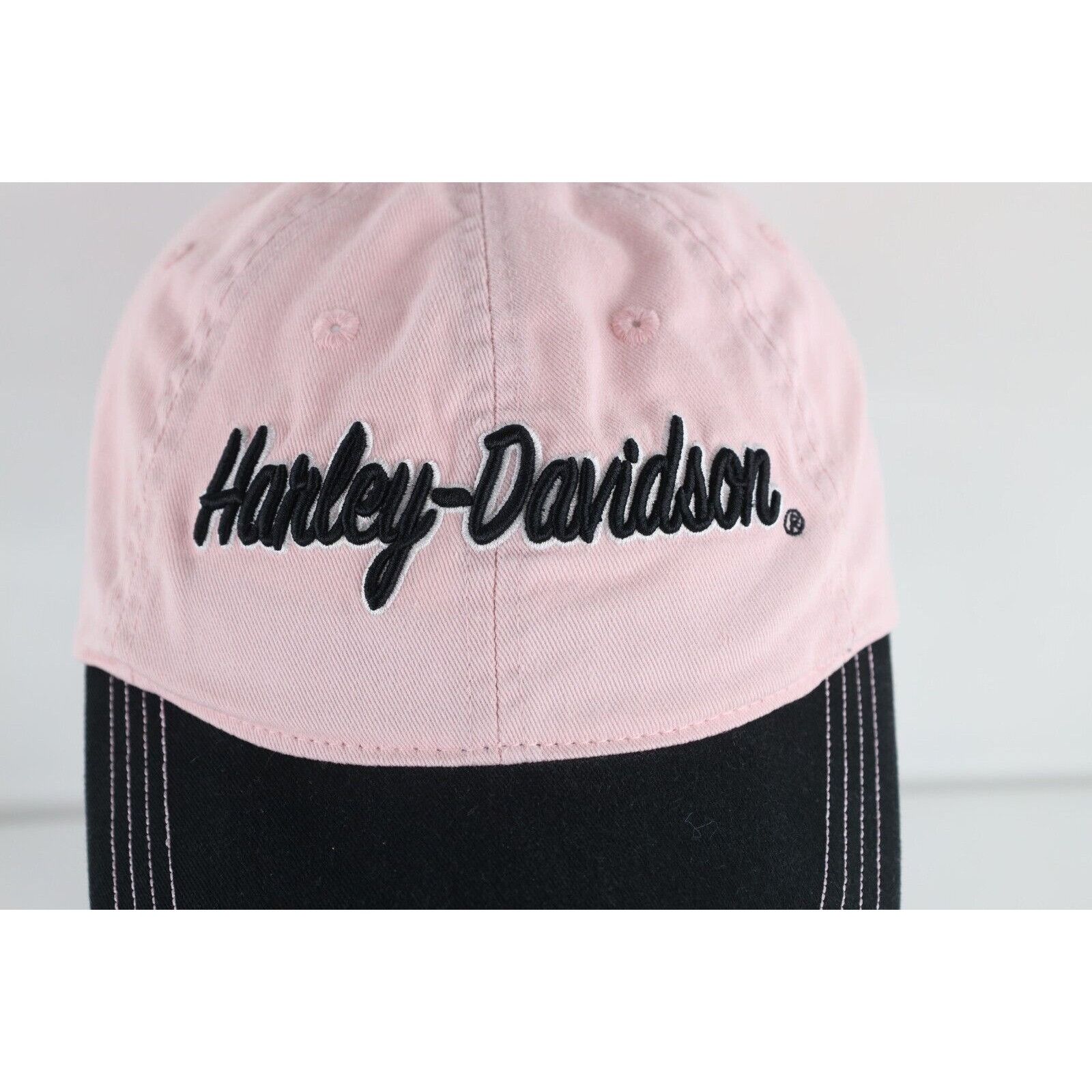 Vintage Vintage 90s Harley Davidson Script Strapback Hat Cap Size ONE SIZE - 3 Thumbnail