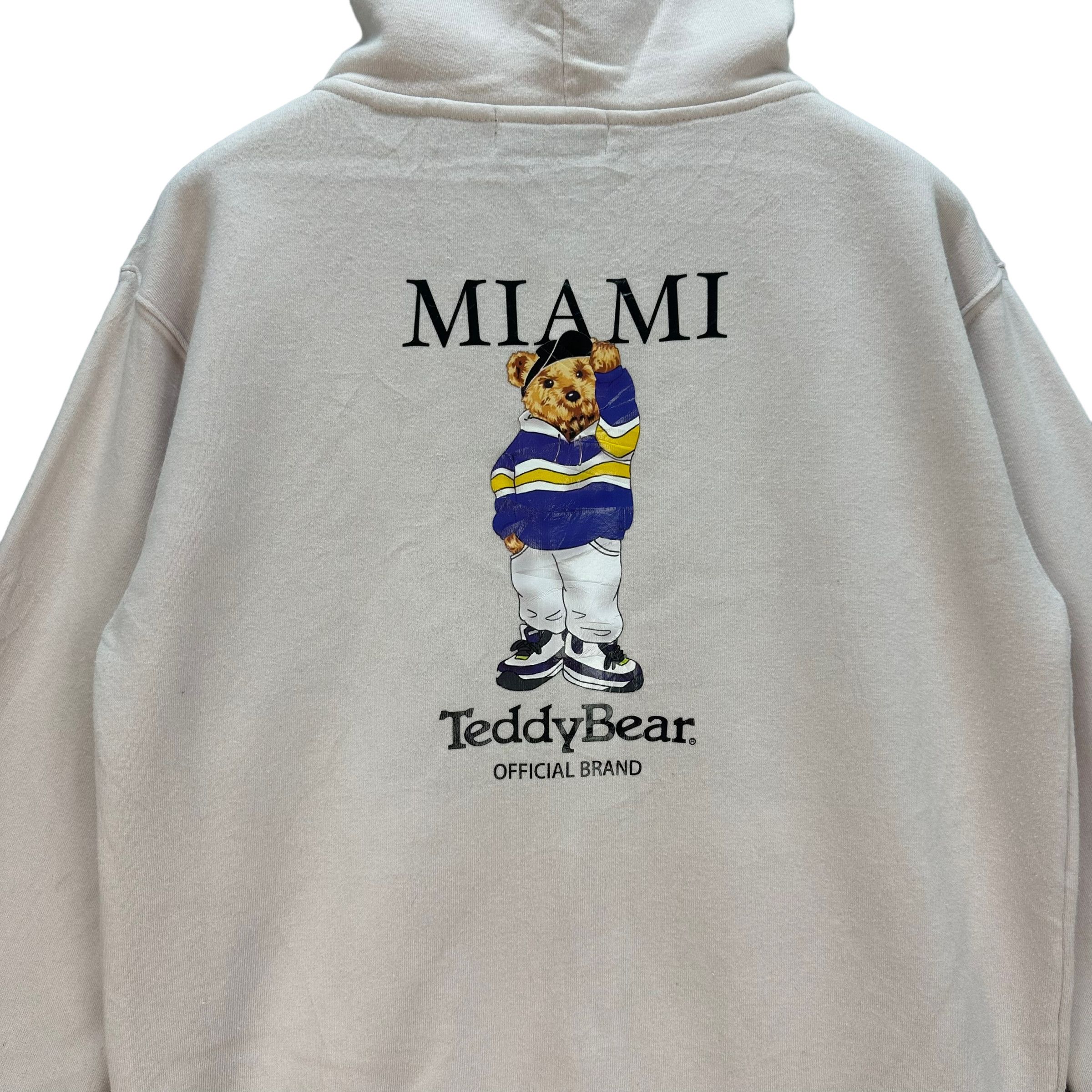 Japanese Brand TEDDY BEAR MIAMI GRAPHIC LOGO ZIPPER HOODIES #8442-009 Size US L / EU 52-54 / 3 - 2 Thumbnail
