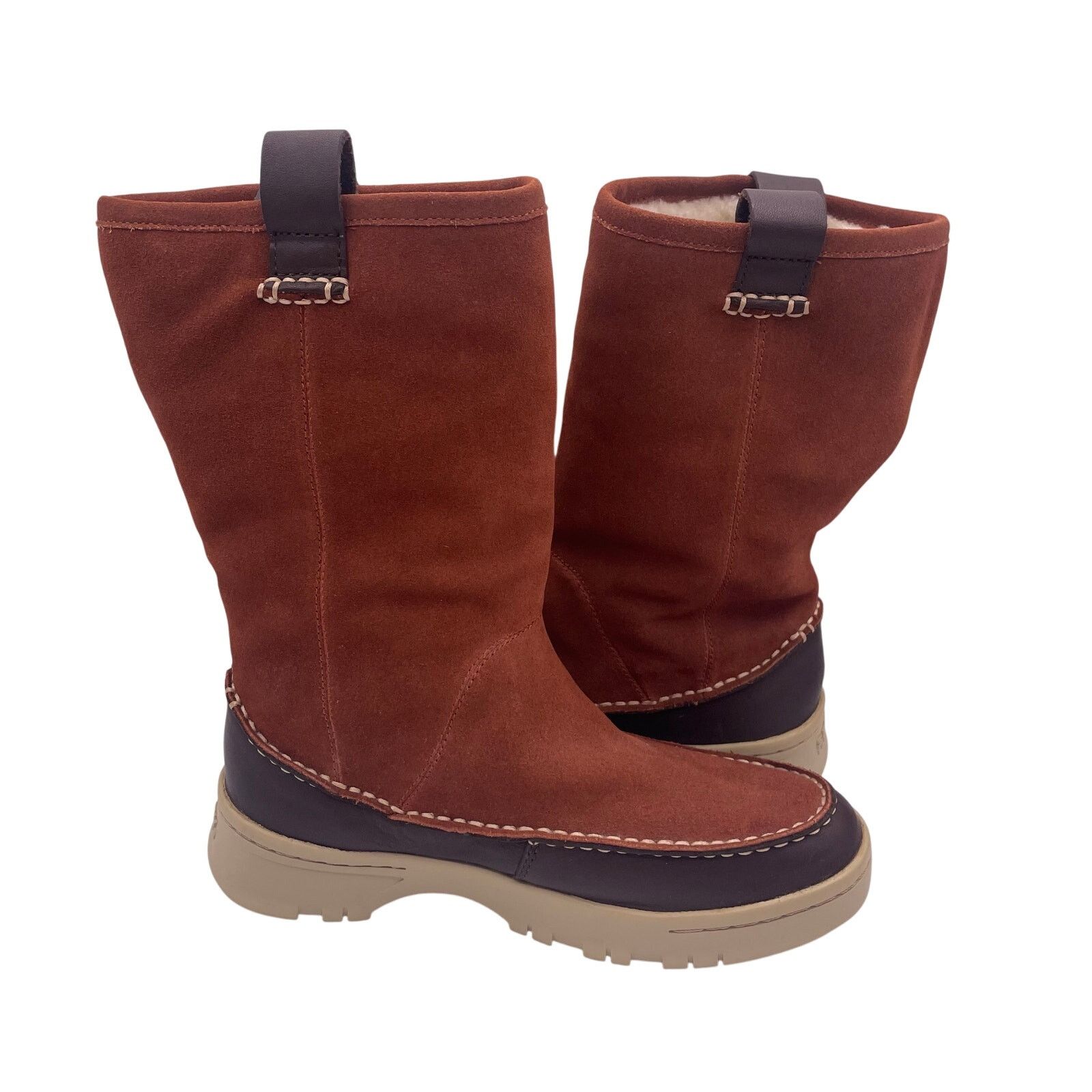 Sperry Sperry Keelan Rust Brown Suede Faux Fur Lined Winter Boots 6 Size US 6 / IT 36 - 5 Thumbnail