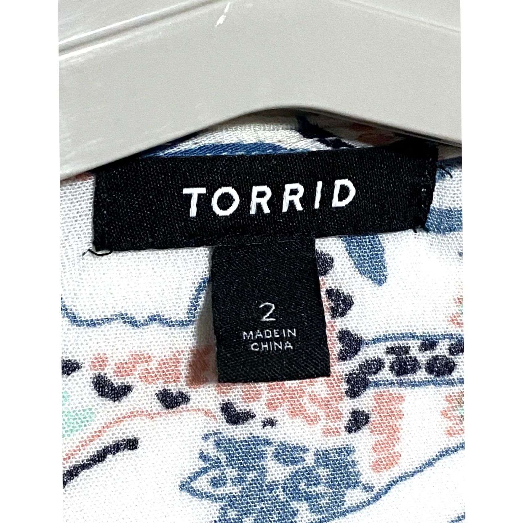 Torrid Torrid Floral Paisley Kimono Cardigan Open Front Gauze Rayon Pastel Boho Flowy 2X Plus Womens Blouse Size XXL / US 16-18 / IT 52-54 - 6 Thumbnail