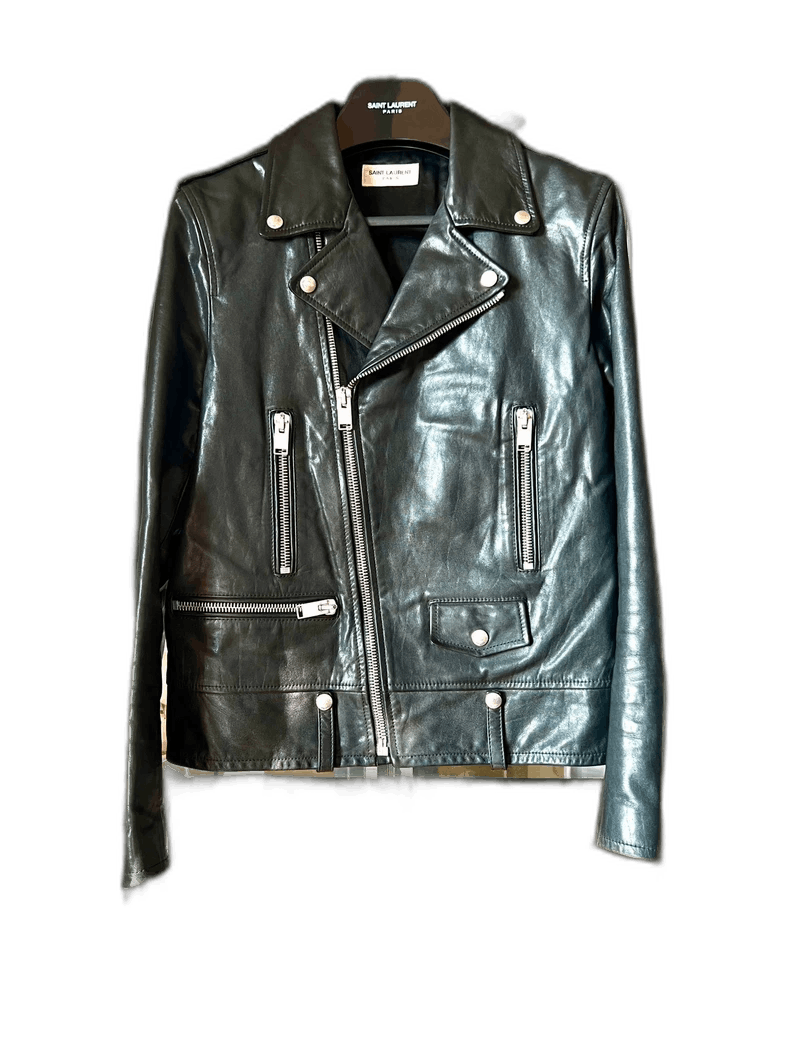 Saint Laurent Paris saint laurent black leather biker jacket Size US L / EU 52-54 / 3 - 1 Thumbnail