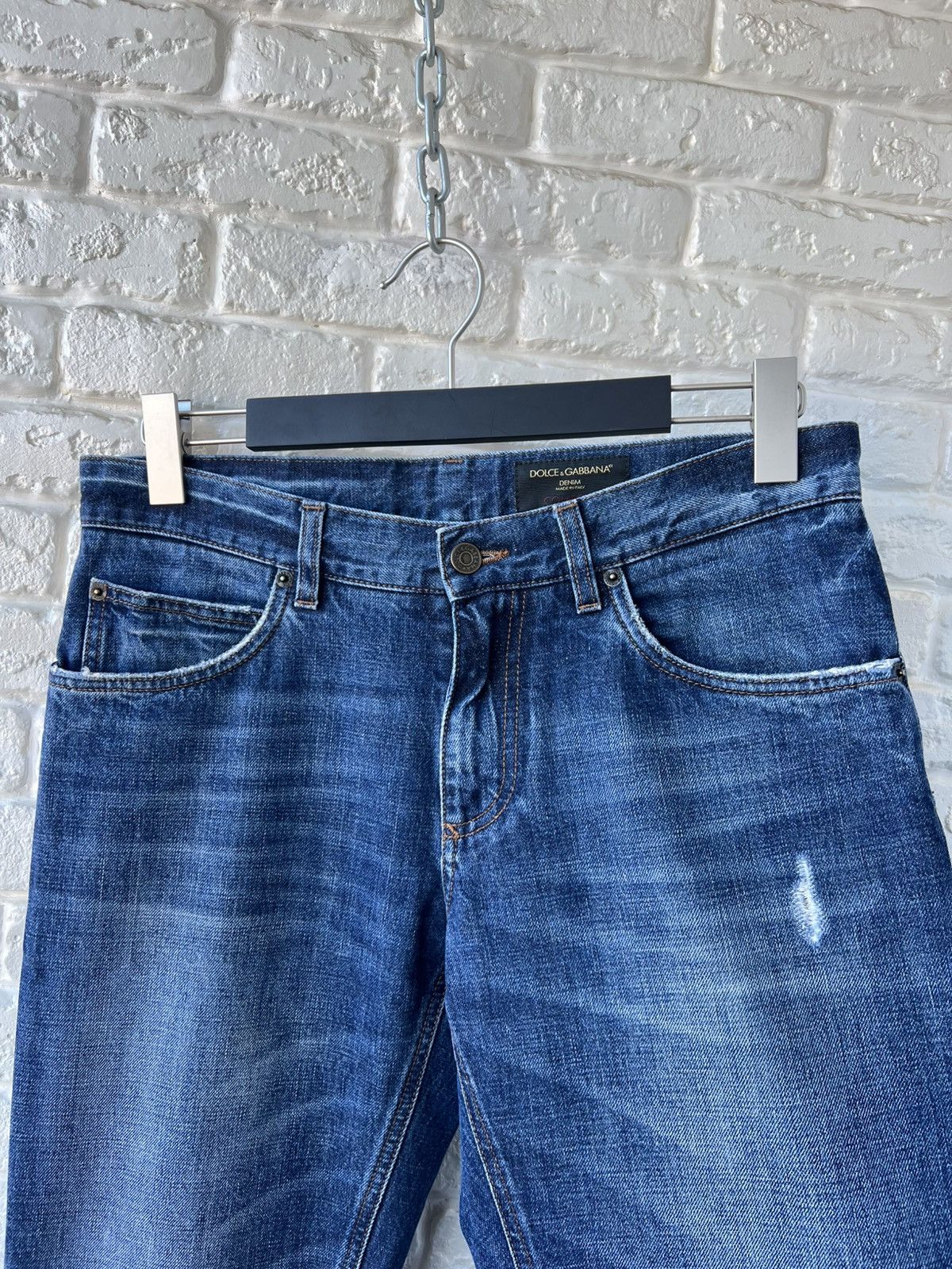 Dolce & Gabbana Dolce&Gabbana Blue Logo Denim Jeans 46IT Size US 30 / EU 46 - 4 Thumbnail