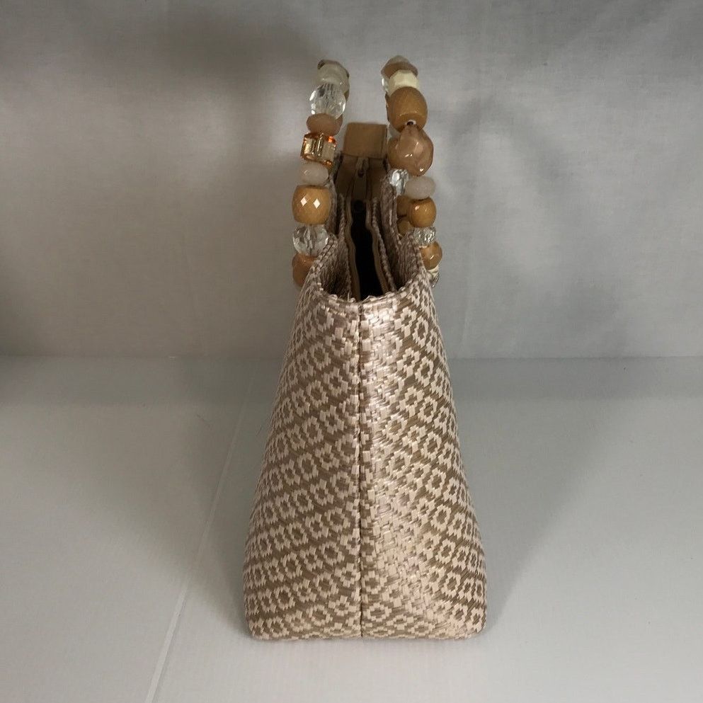 Other Cappelli Straworld Boho Beach Beaded Handle Textured Handbag Size ONE SIZE - 3 Thumbnail