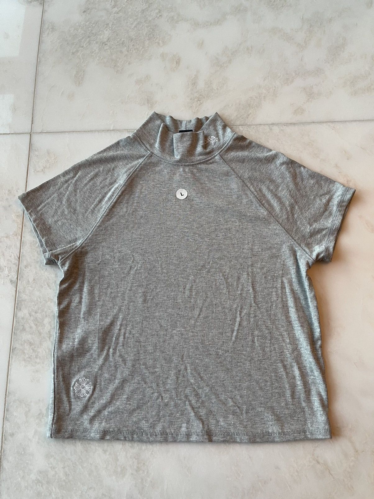 Chrome Hearts Chrome Hearts Grey Mockneck top Size L / US 10 / IT 46 - 1 Thumbnail