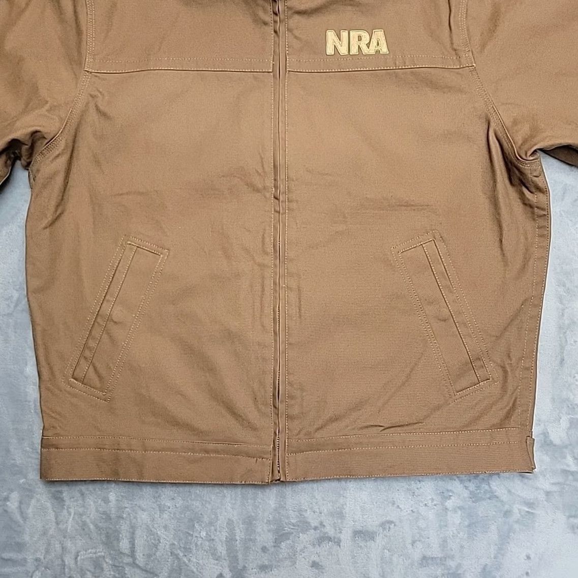 Vintage Burk's Bay Jacket Mens XL Brown Plaid Flannel Lined Concealed Carry Canvas NRA Jacket Size US XL / EU 56 / 4 - 2 Thumbnail