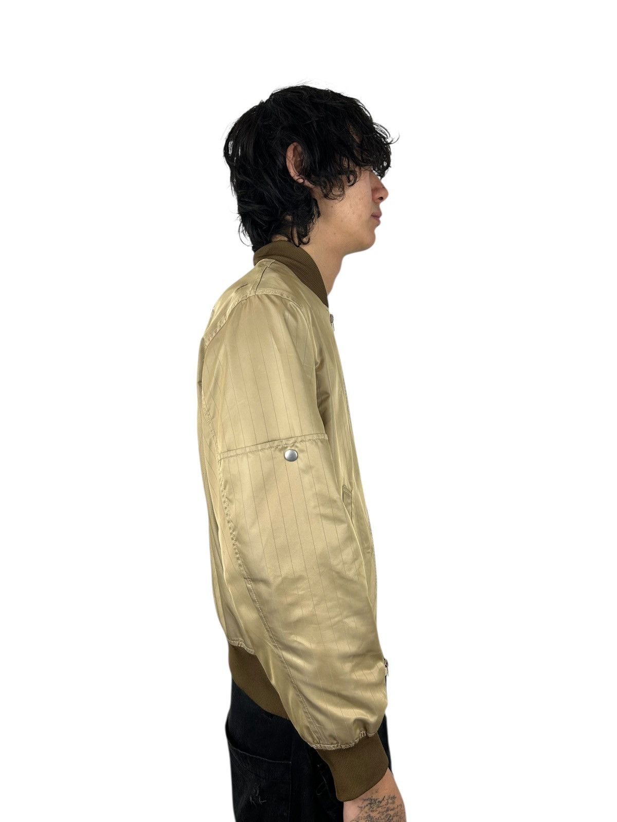 PPFM 2000s PPFM Satin Pinstripe Embroidered Baseball Bomber (M) Size US M / EU 48-50 / 2 - 3 Thumbnail