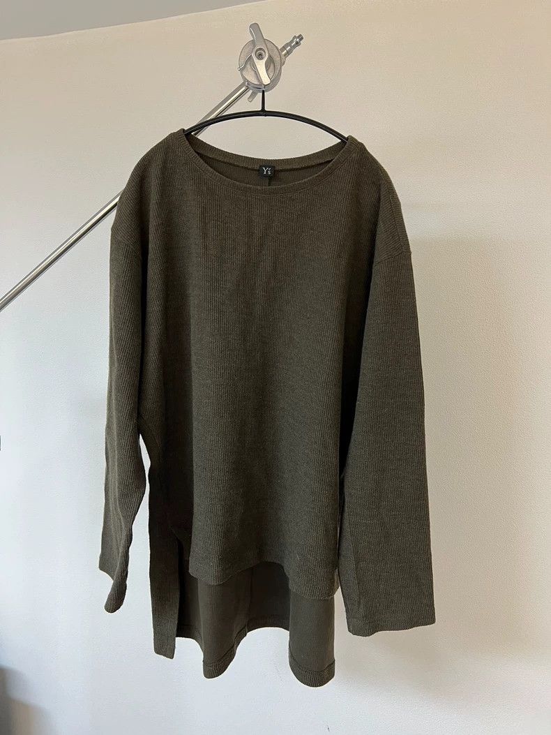 Yohji Yamamoto yohji yamamoto Asymmetric front and back knit sweater 2503- Size US M / EU 48-50 / 2 - 2 Thumbnail