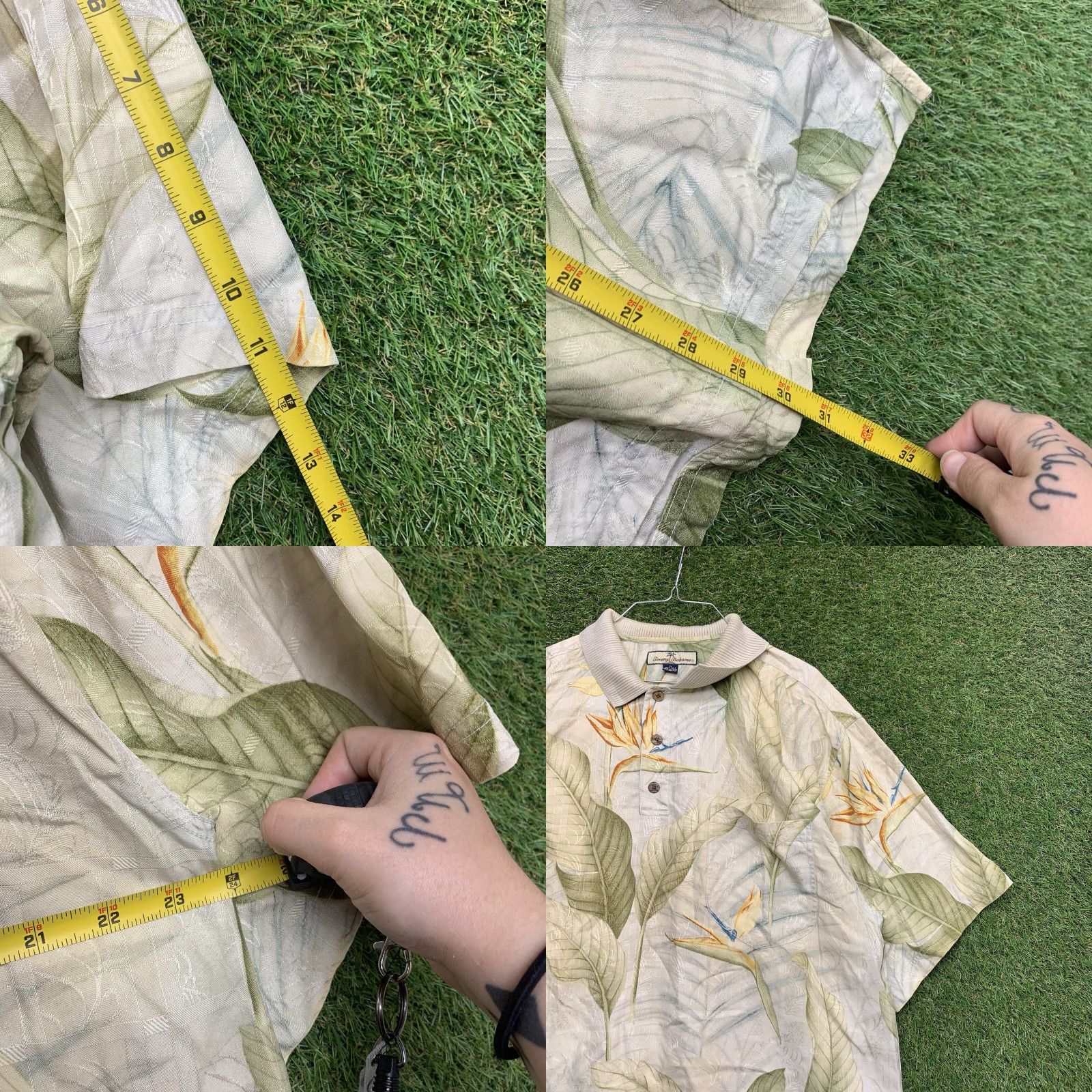 Tommy Bahama Tommy Bahama Island Zone Polo Shirt Mens XL Floral Hawaiian Golf Silk Size US XL / EU 56 / 4 - 8 Thumbnail