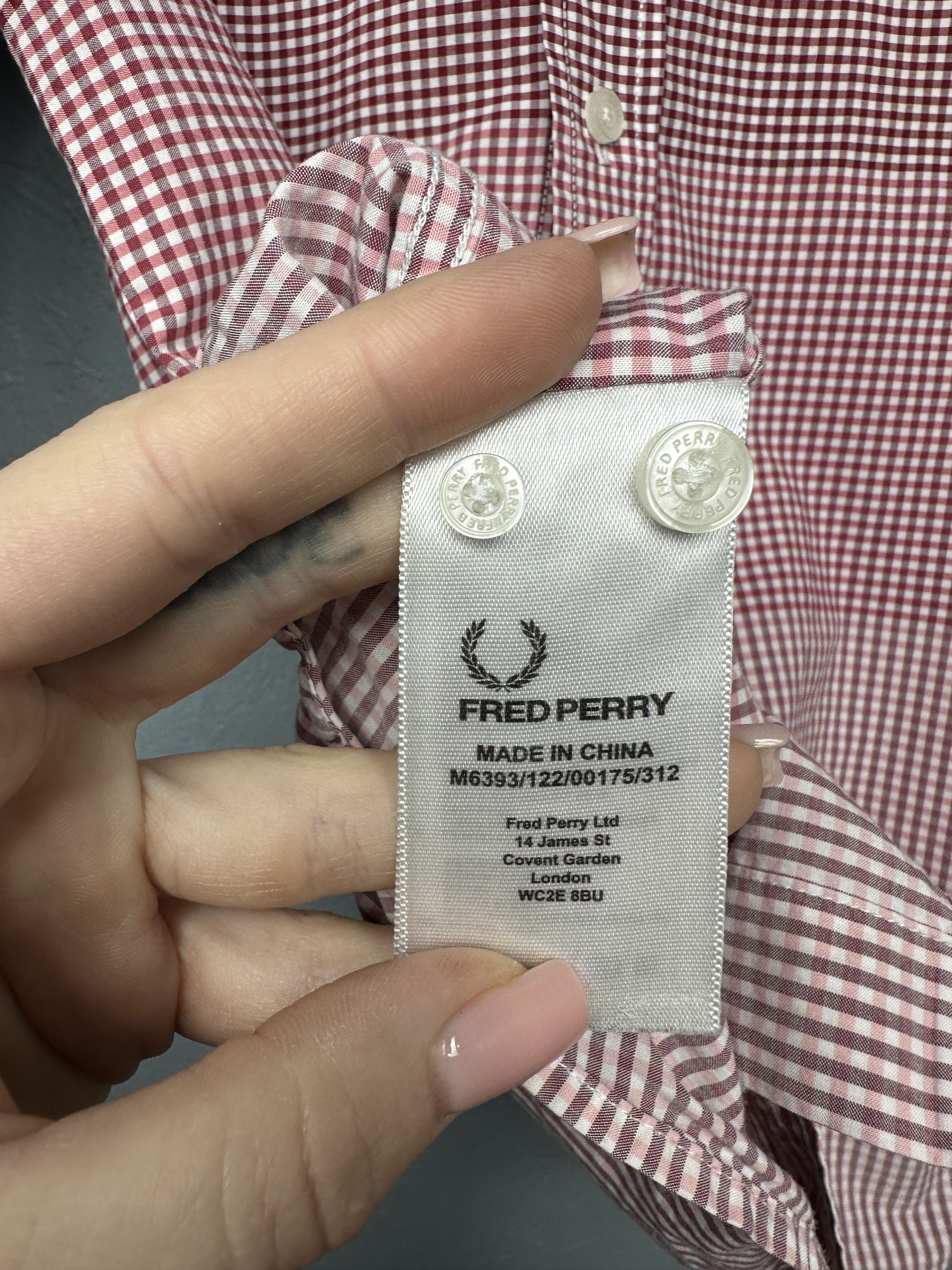 Fred Perry Fred Perry Mens Long Sleeve Shirt Size US S / EU 44-46 / 1 - 5 Thumbnail