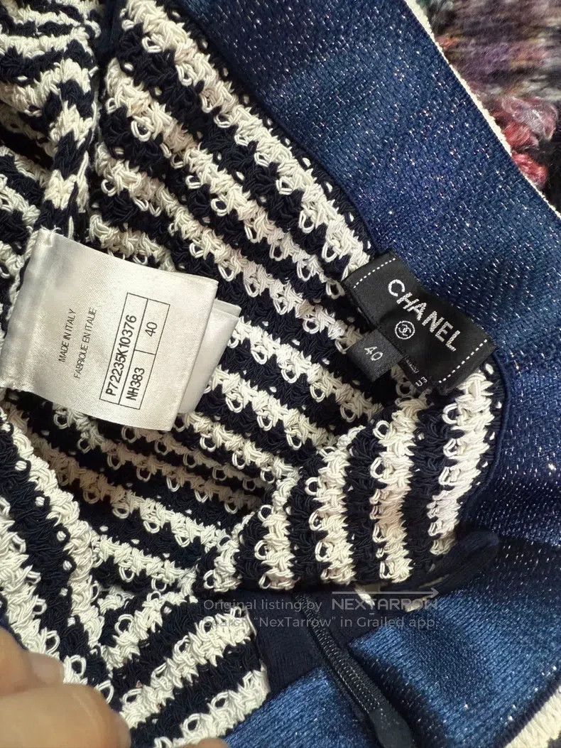 Chanel Chanel 22P knitted striped skirt Size 26" / US 2 / IT 38 - 4 Thumbnail