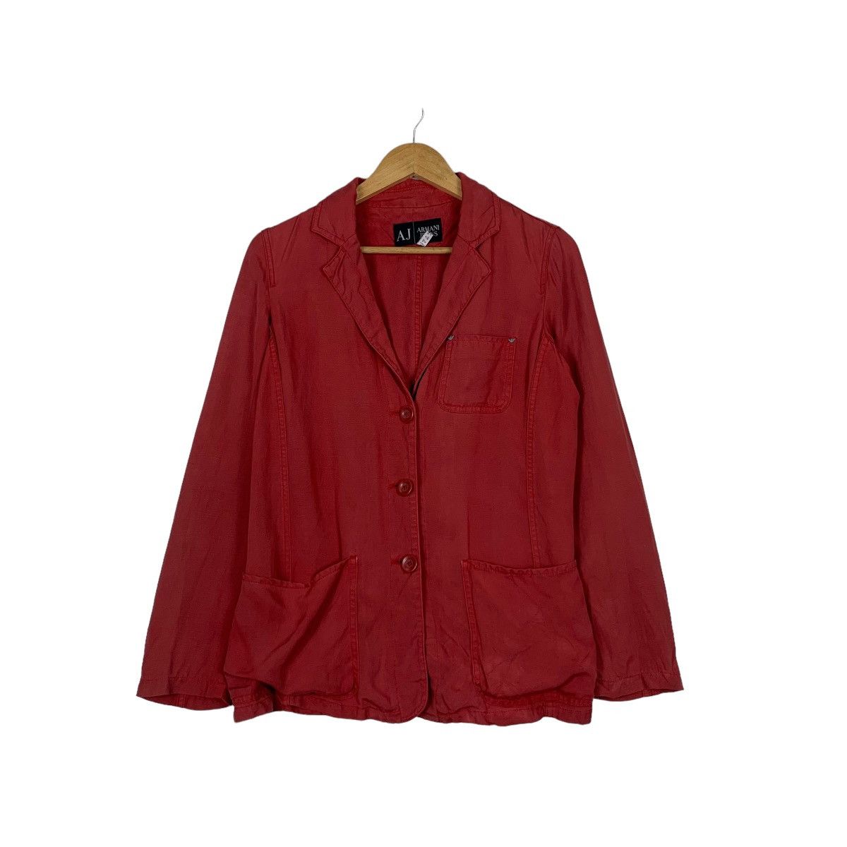 Armani ARMANI JEANS Red Casual Jacket #1171-C54 Size S / US 4 / IT 40 - 1 Thumbnail