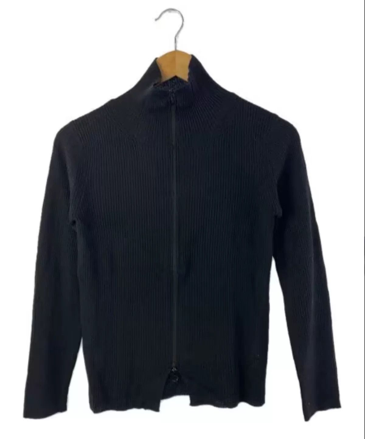 Yohji Yamamoto Yohji Yamamoto Wool Double-Zip Knit Sweater Size US L / EU 52-54 / 3 - 1 Thumbnail