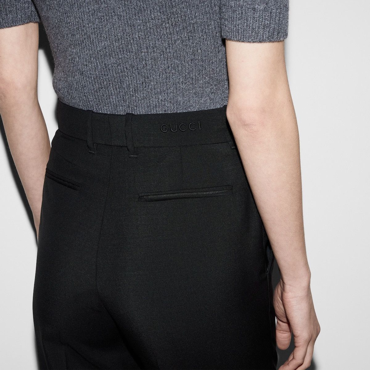 Gucci oc11z1125 Wool Mohair Pant in Black Size 32" / US 10 / IT 46 - 4 Thumbnail