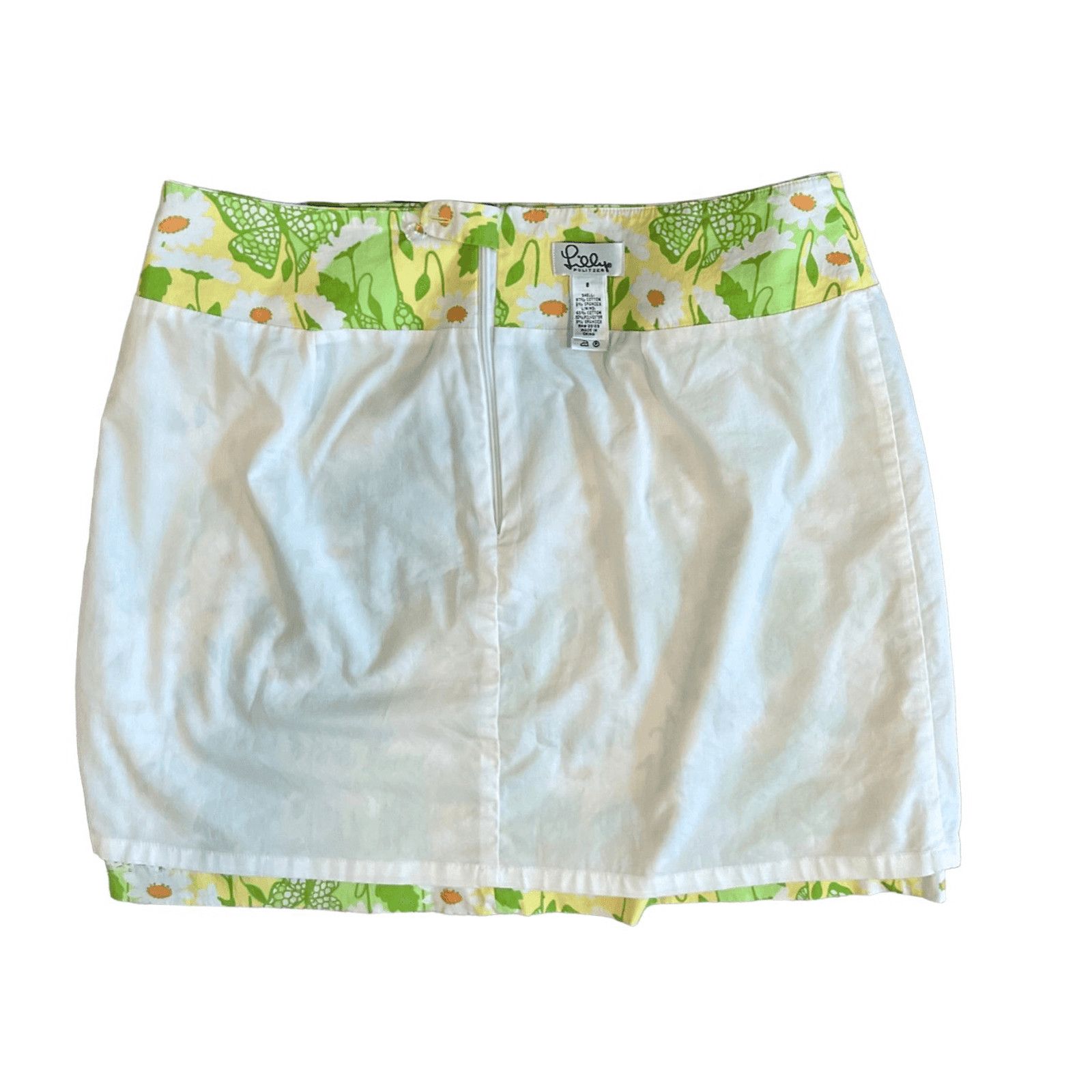 Lilly Pulitzer Lilly Pulitzer VNTG Socialite Butterfly Daisy Mini Skirt 8 Size 30" / US 8 / IT 44 - 8 Thumbnail