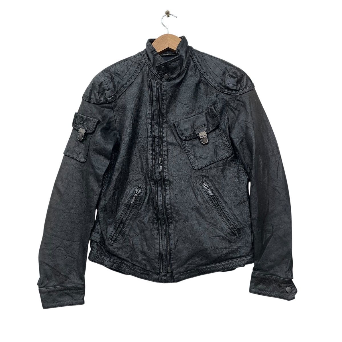 Other 💥 Designer G.Guaglianone Stitching Genuine Lether Biker Size M / US 6-8 / IT 42-44 - 2 Thumbnail
