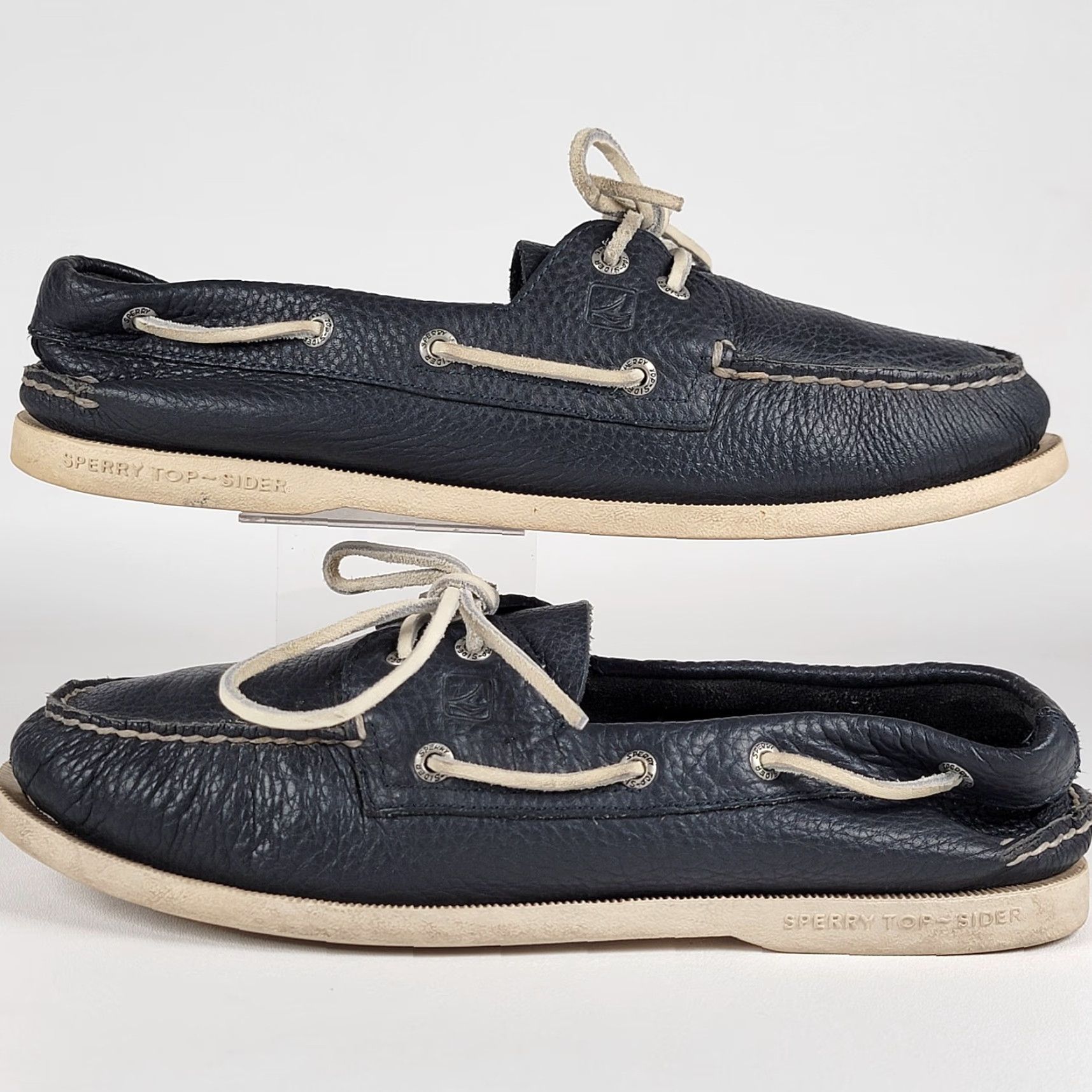 Sperry Sperry Top-Sider Boat Shoes Men 10 Leather Blue Casual Lace Up Deck Sport Shoes Size US M / EU 48-50 / 2 - 5 Thumbnail