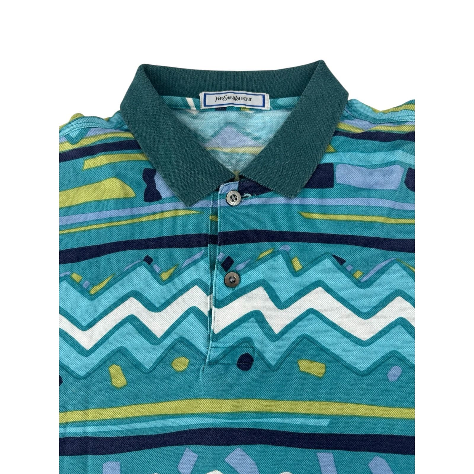 Yves Saint Laurent Yves Saint Laurent All-Over Print Polo Shirt Size US M / EU 48-50 / 2 - 5 Thumbnail