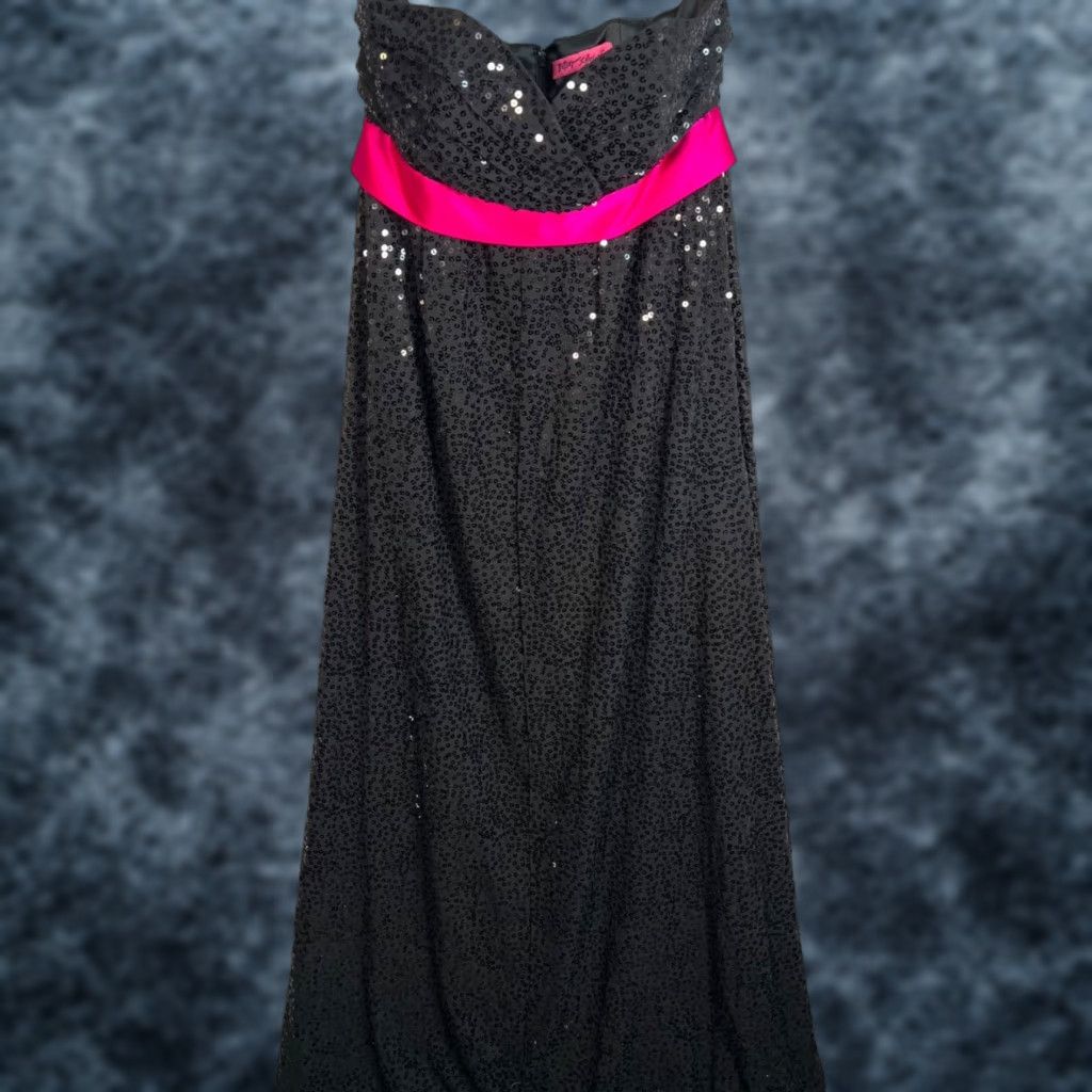 betsey johnson black sequin dress Women's Bubble Soiree Dress in Black | Size Medium main image 0