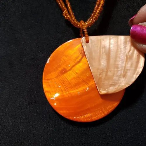 Vintage Round Mother Of Pearl Necklace Size ONE SIZE - 4 Thumbnail