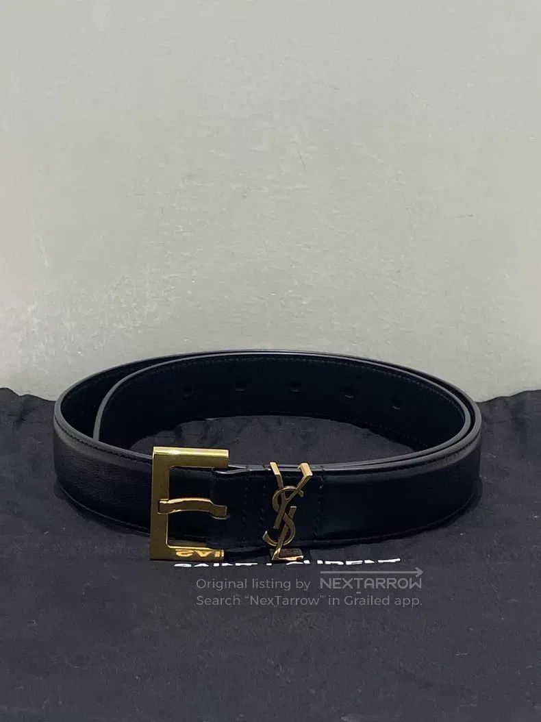 Saint Laurent Paris Saint Laurent Paris size 75 Square Buckle Black i Size ONE SIZE - 1 Thumbnail