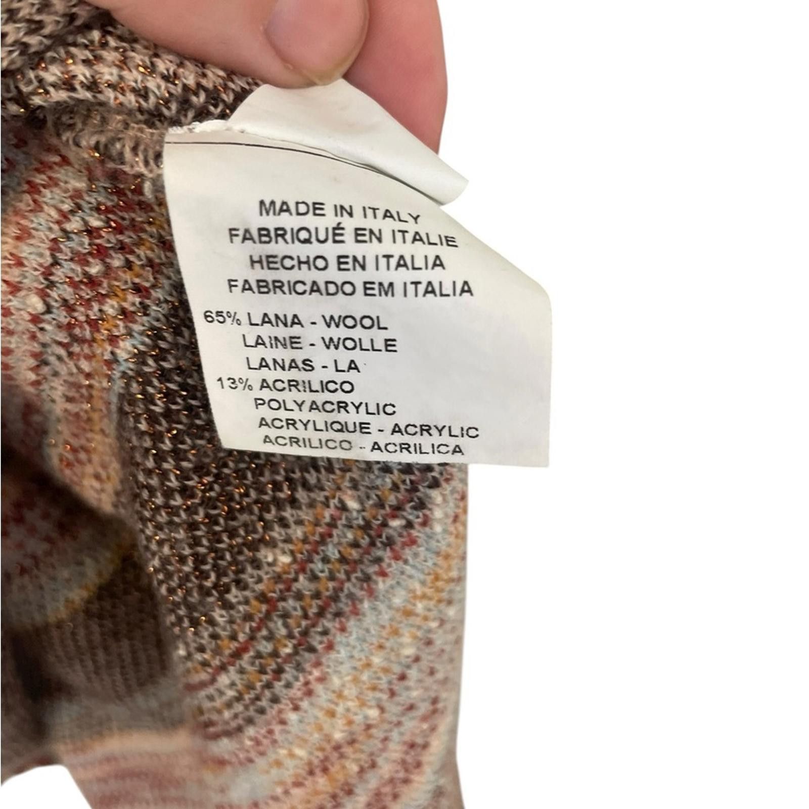 Missoni Missoni Multicolor Long Sleeve Zigzag Dress Size XS / US 0-2 / IT 36-38 - 6 Thumbnail
