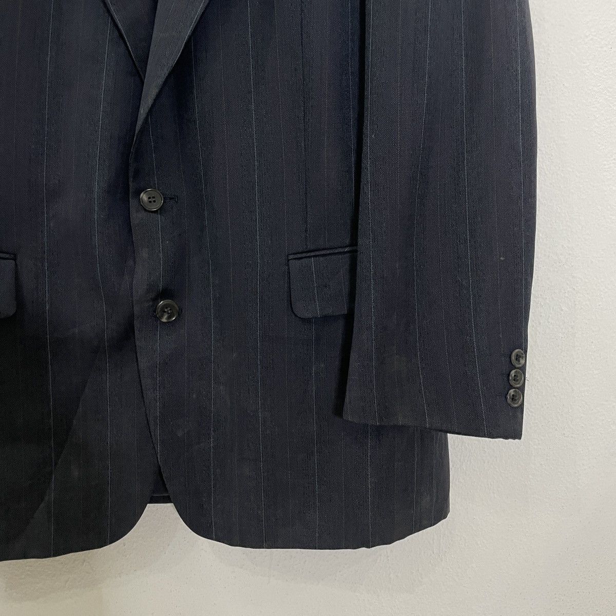 Yves Saint Laurent Vintage Yves Saint Lauren Stripe Coat Jacket Size US L / EU 52-54 / 3 - 2 Thumbnail