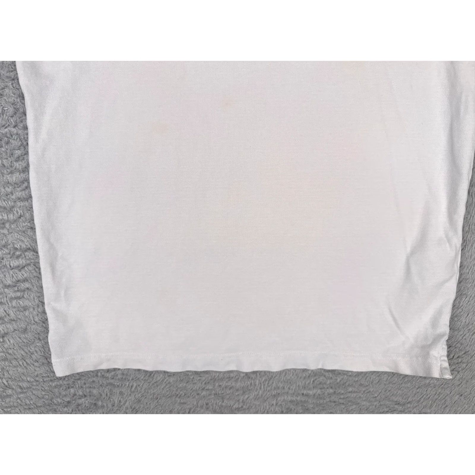 Tommy Hilfiger VINTAGE Tommy Hilfiger Polo Shirt Men Large White Cotton Blend Short Sleeve Slim READ Size US L / EU 52-54 / 3 - 5 Thumbnail