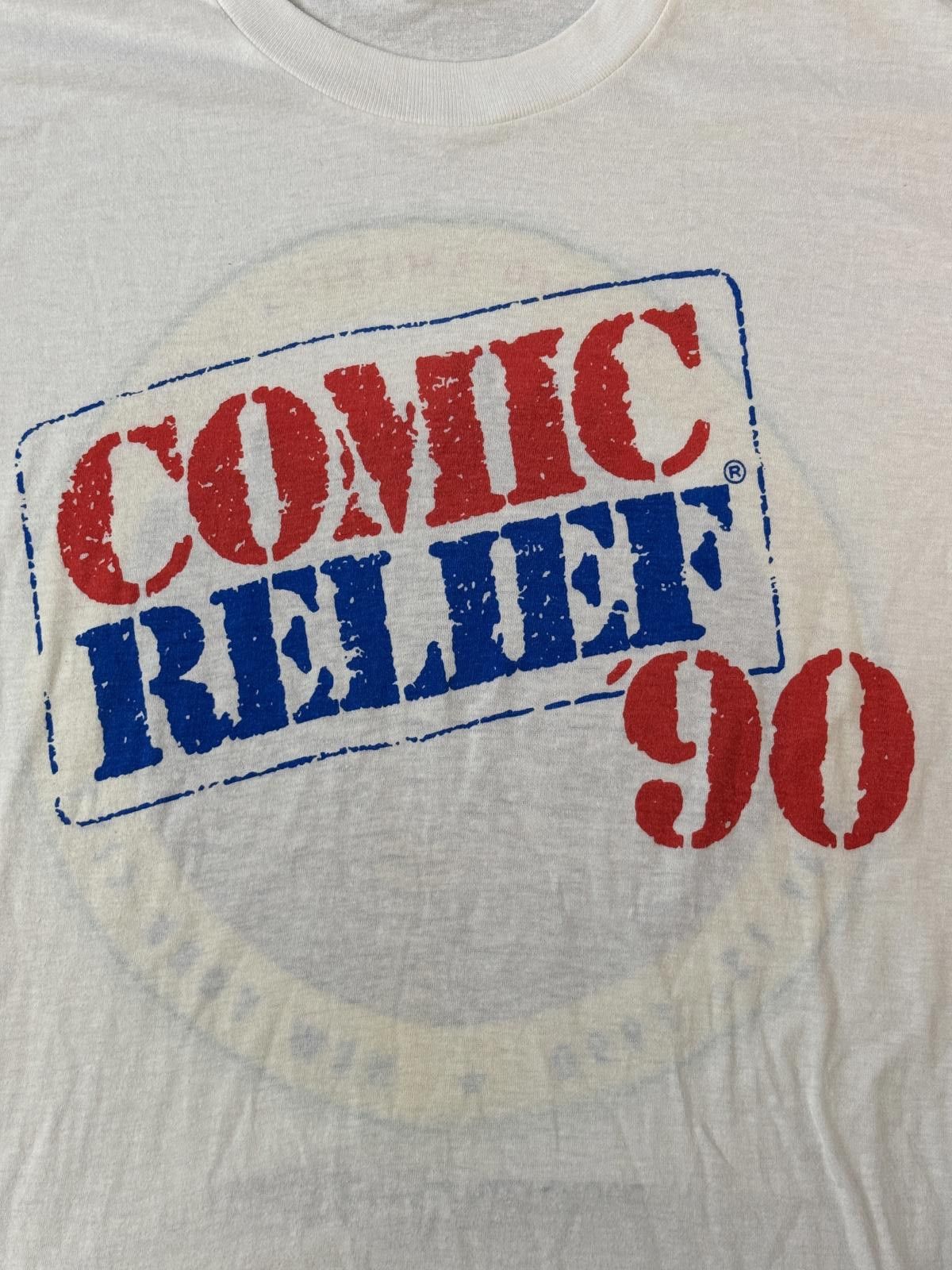 Designer VTG Comic Relief T-shirt 1990 Aid Americas Homeless Tee - L Size US L / EU 52-54 / 3 - 4 Thumbnail