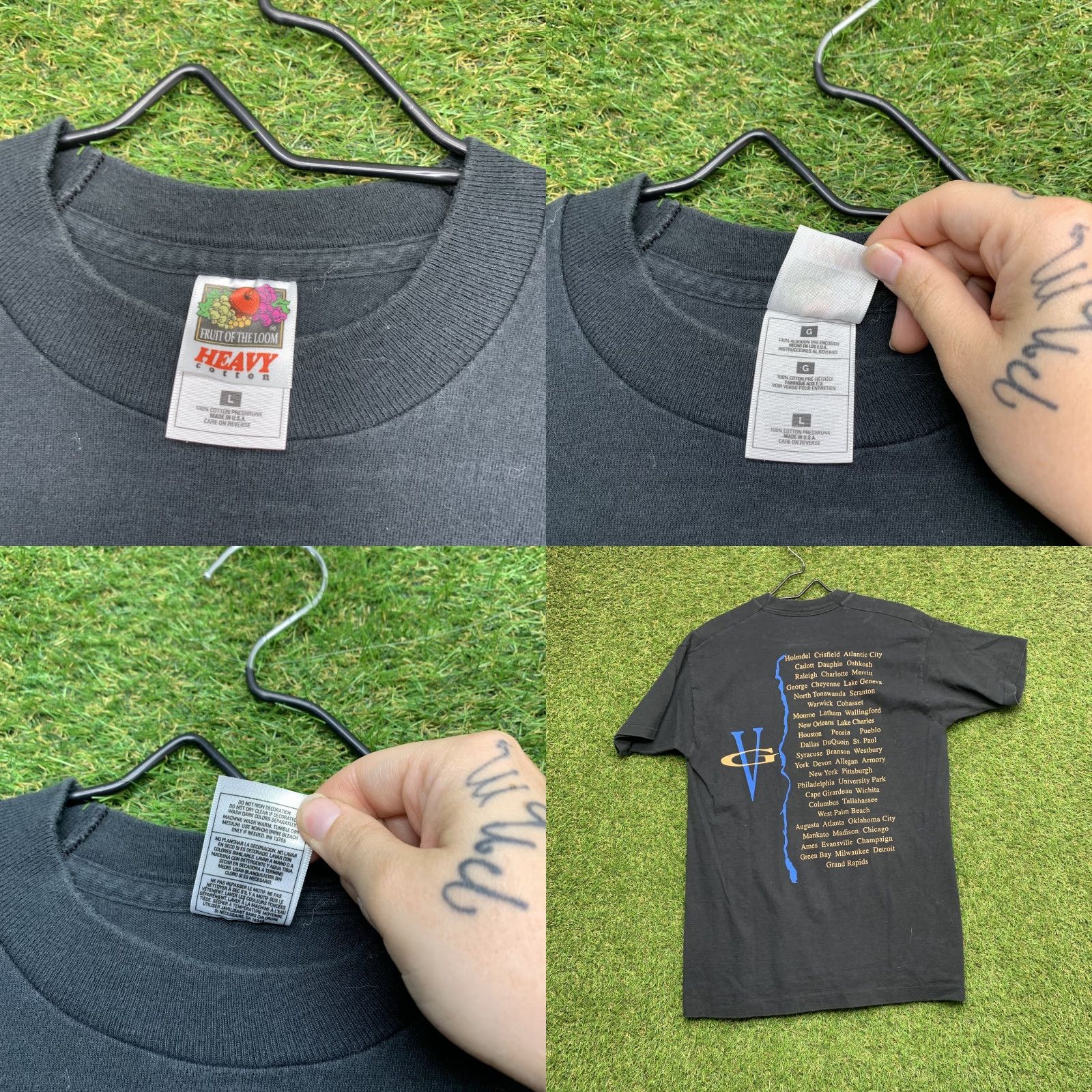 Fruit Of The Loom VINTAGE Vince Gill T-Shirt Men's Large Black Country Music Concert Tour Graphic 90s Country Fans Size US L / EU 52-54 / 3 - 8 Thumbnail