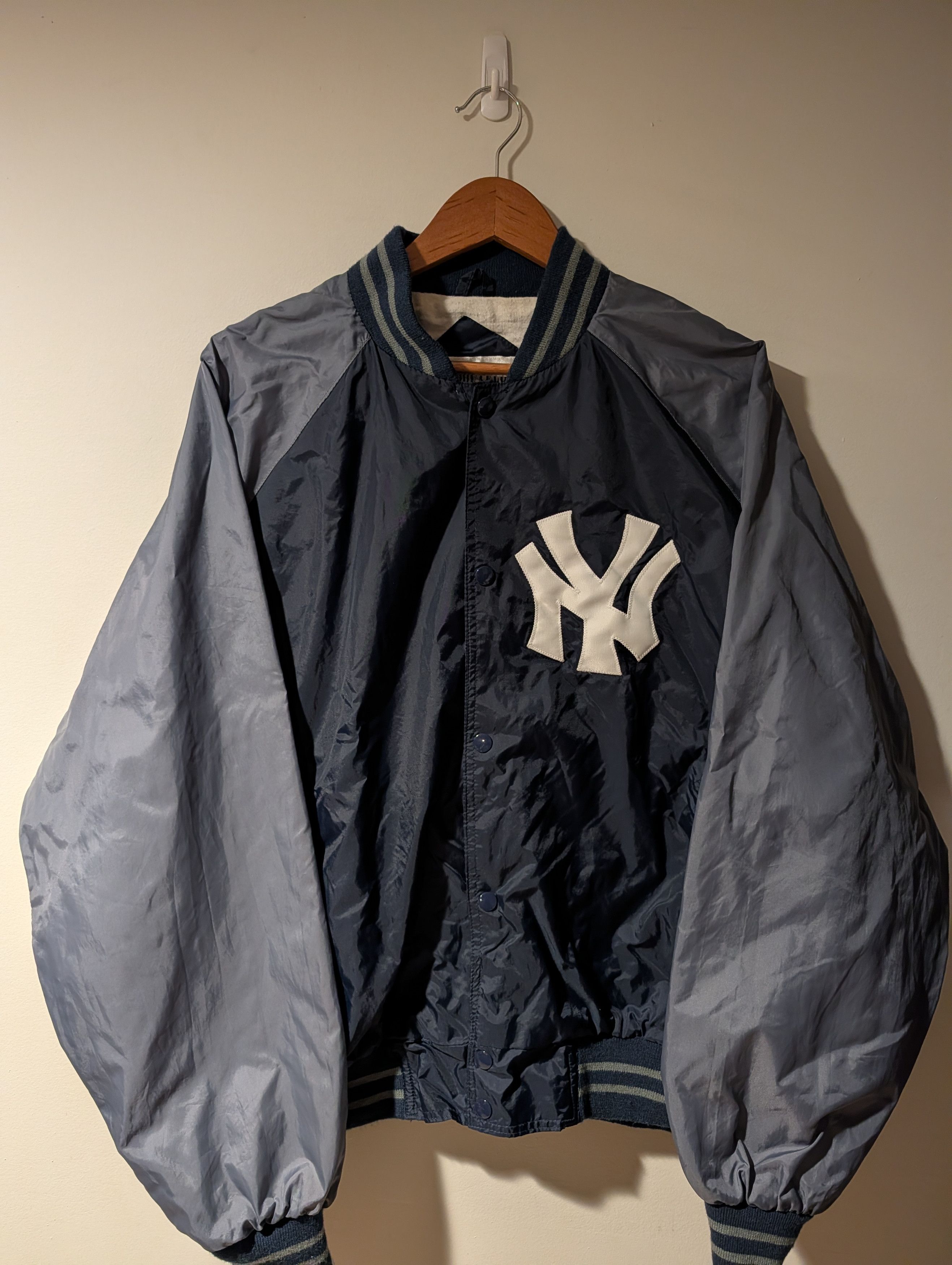 New York Yankees Vintage 90s New York Yankees MLB Baseball Snap Windbreaker Size US XXL / EU 58 / 5 - 1 Thumbnail