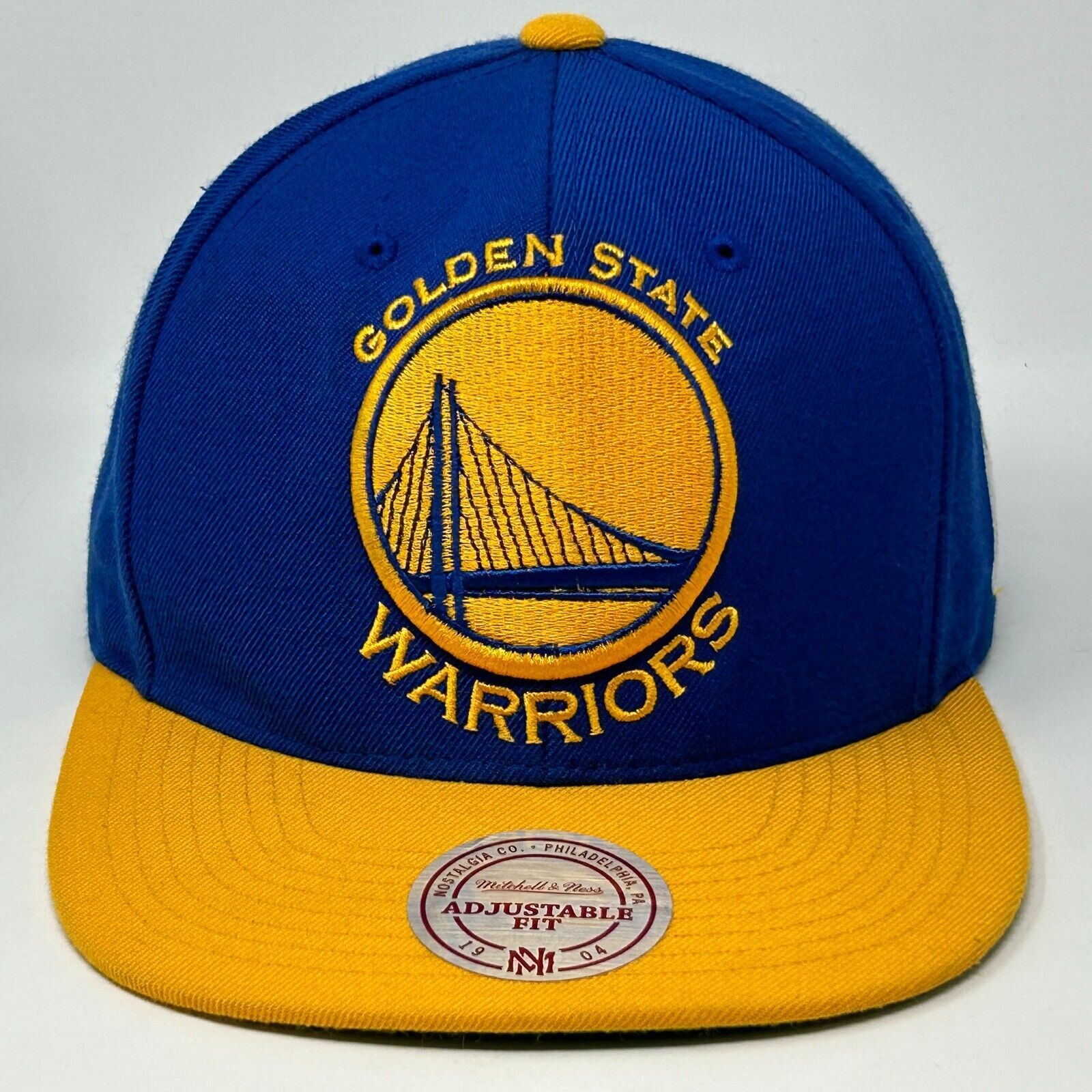 Mitchell & Ness Golden State Warriors Hat Blue Yellow NBA Baseball Cap Size ONE SIZE - 14 Preview