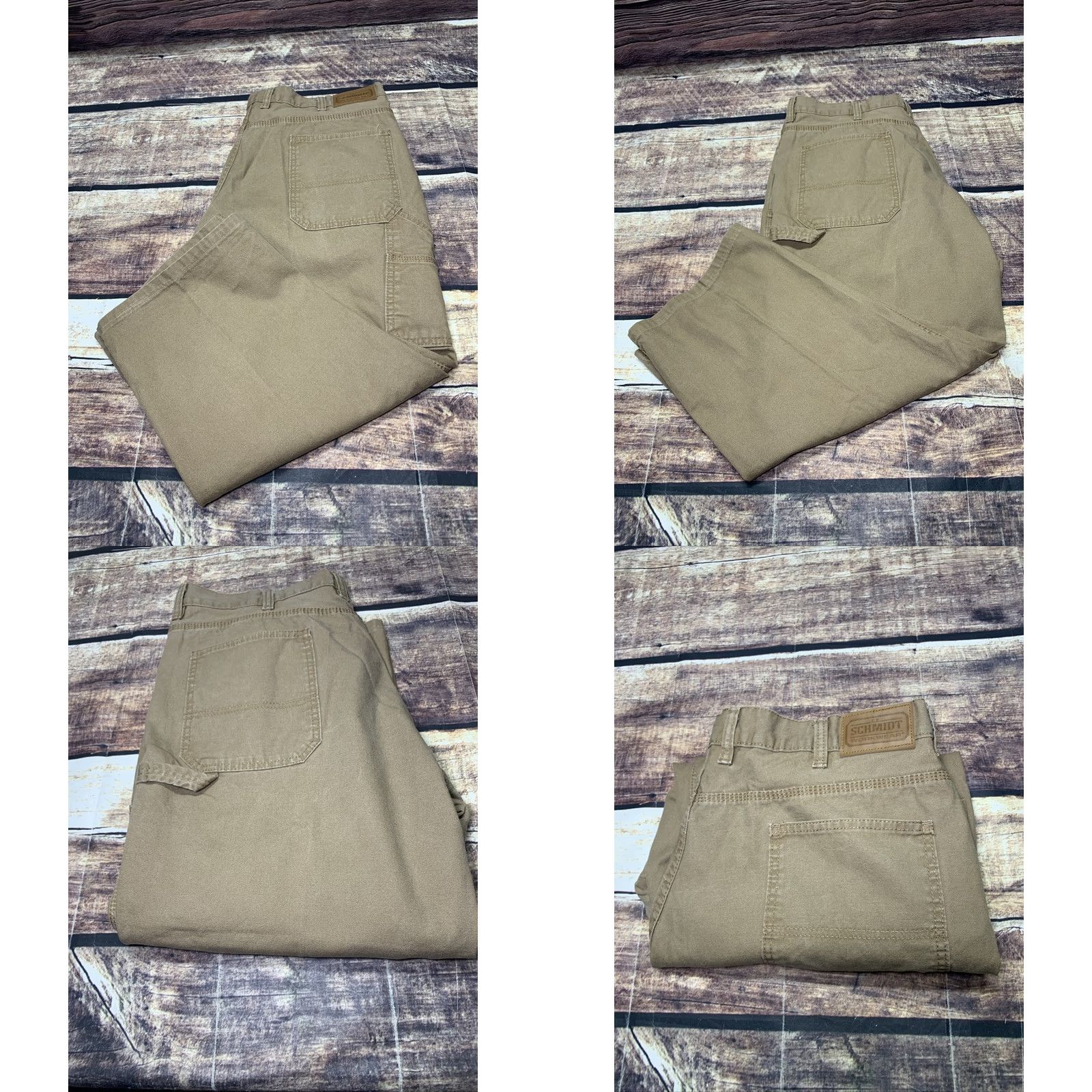 Vintage C.E. Schmidt Workwear Men's 42x30 Carpenter Canvas Light Brown Work Pants Size US 42 / EU 58 - 8 Thumbnail