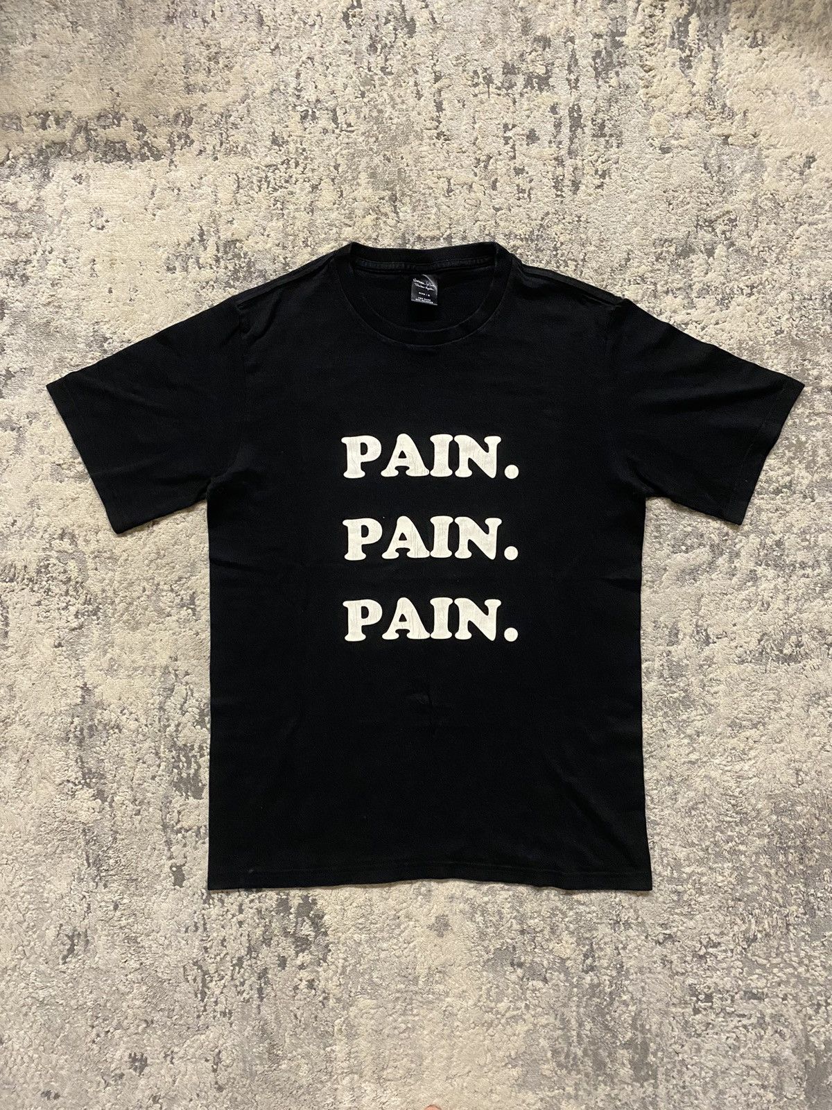 image of Number N Ine x Takahiromiyashita The Soloist Ss03 Pain Pain Pain Tee in Black, Men's (Size Large)