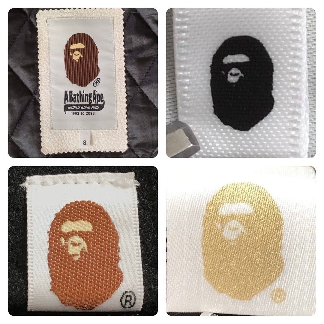 Bape BAPE LOGO Leather Sleeve Varsity Jacket a bathing ape Size US S / EU 44-46 / 1 - 9 Thumbnail