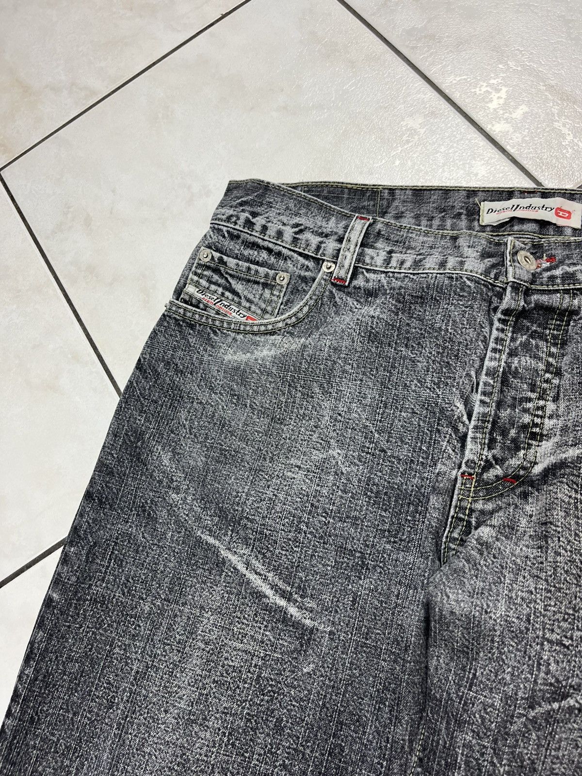 Diesel × Vintage Vintage Diesel baggy distressed denim y2k wide pants washed Size US 36 / EU 52 - 10 Thumbnail