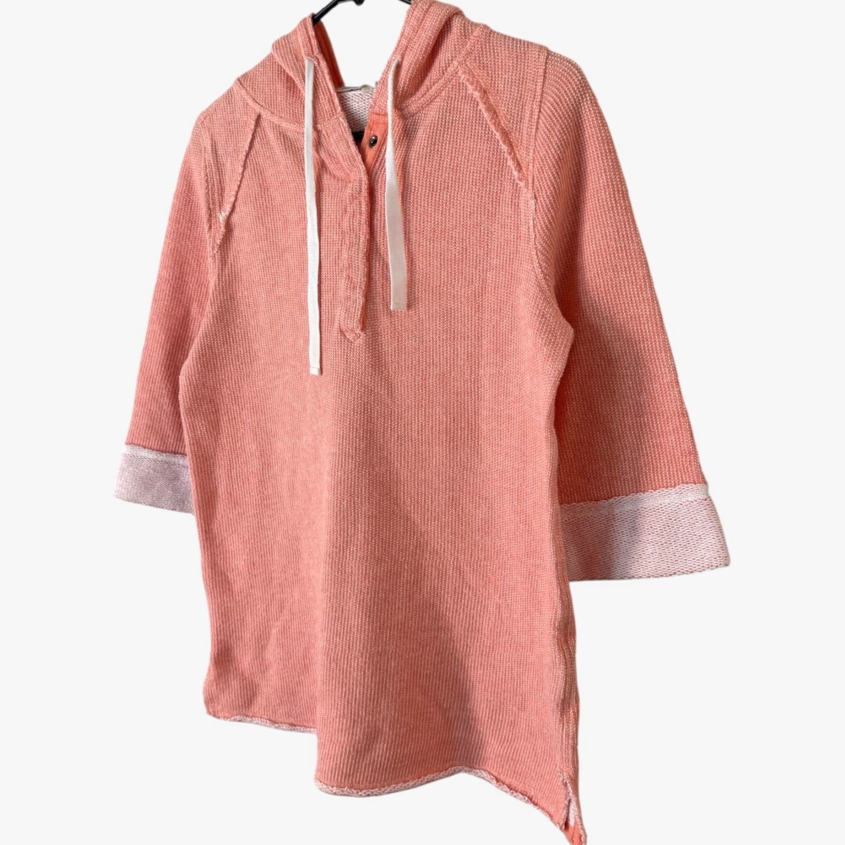 Soft Surroundings Soft Surroundings Just Beachy French Terry Hoodie Size Small Coral Pink Womens Size S / US 4 / IT 40 - 2 Thumbnail