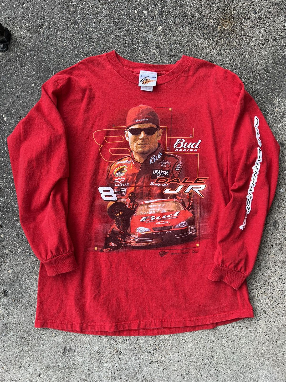 NASCAR × Vintage Vintage Dale Earnhardt Jr Budweiser NASCAR L/S Shirt size L Size US L / EU 52-54 / 3 - 1 Thumbnail