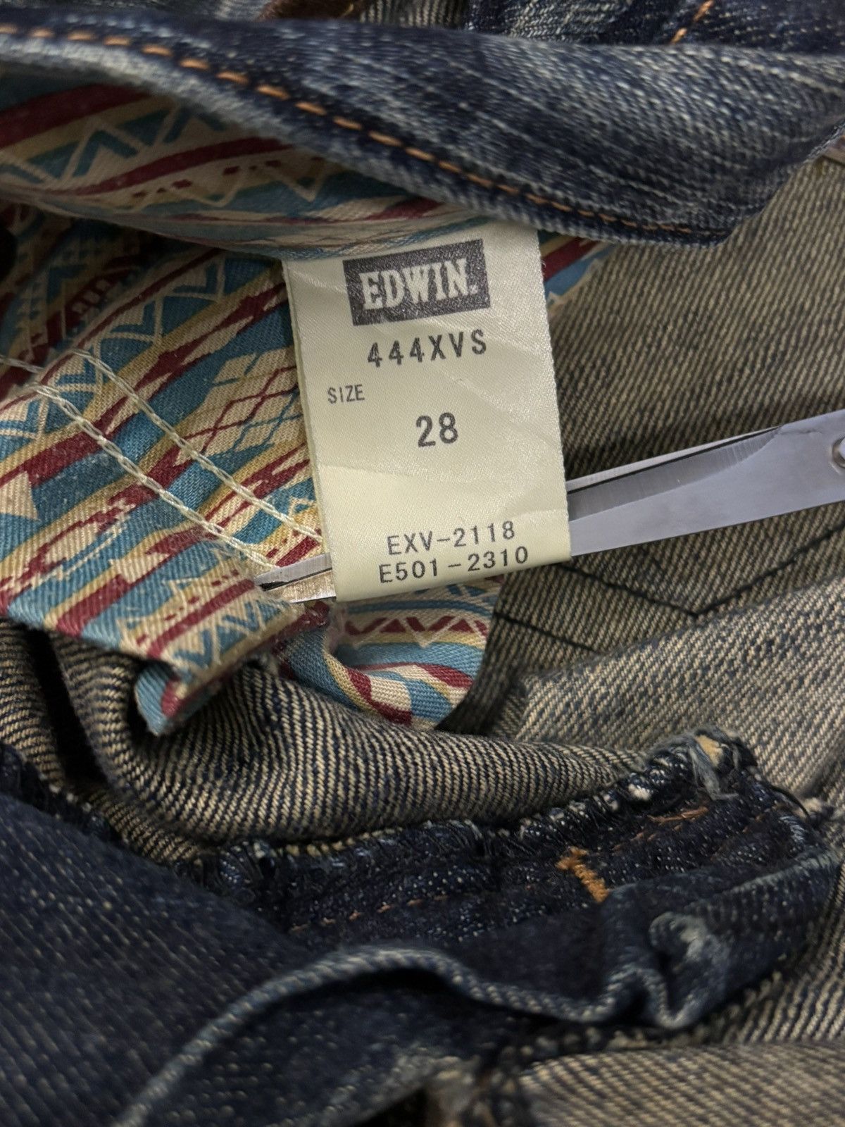 Edwin Vintage Edwin XV Mud Wash Baggy Distressed Grunge Jeans Size US 31 - 19 Thumbnail