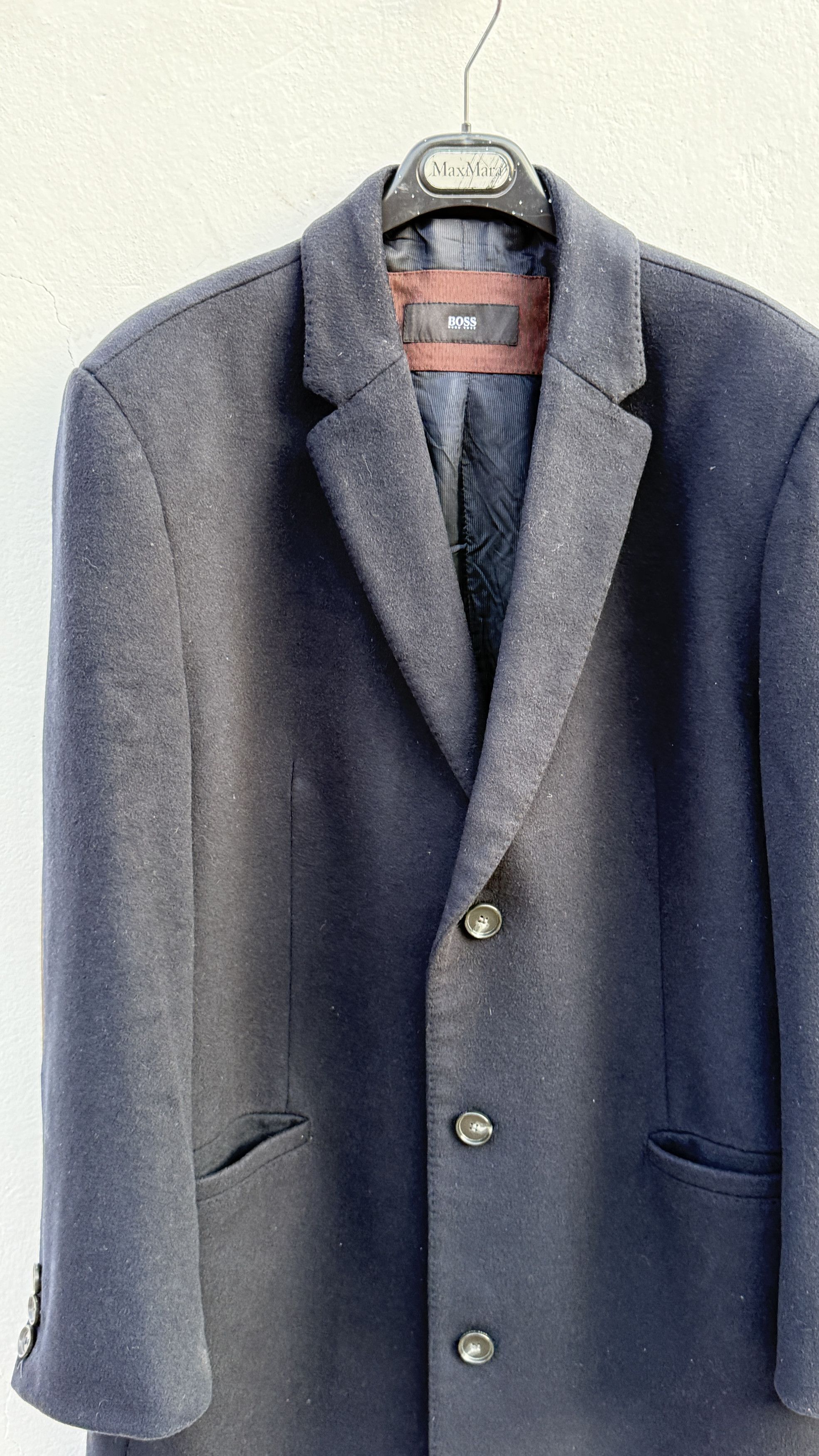 Hugo Boss 🔥 modern coat Hugoboss slim size 46R cashmere wool Size US L / EU 52-54 / 3 - 6 Thumbnail
