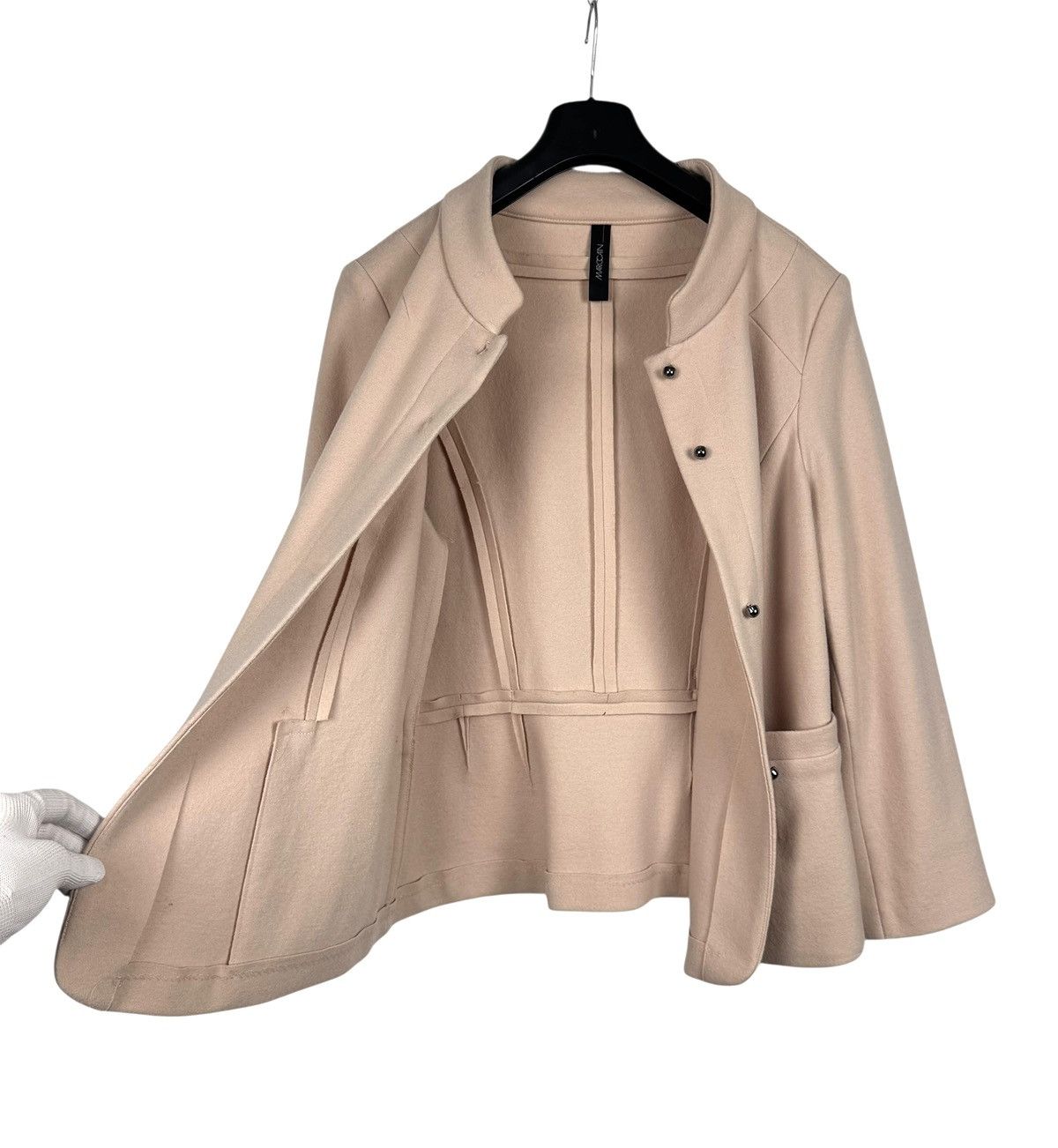 Other Marc Cain Peach Wool-Cashmere Pea Coat size 5 Size L / US 10 / IT 46 - 11 Thumbnail