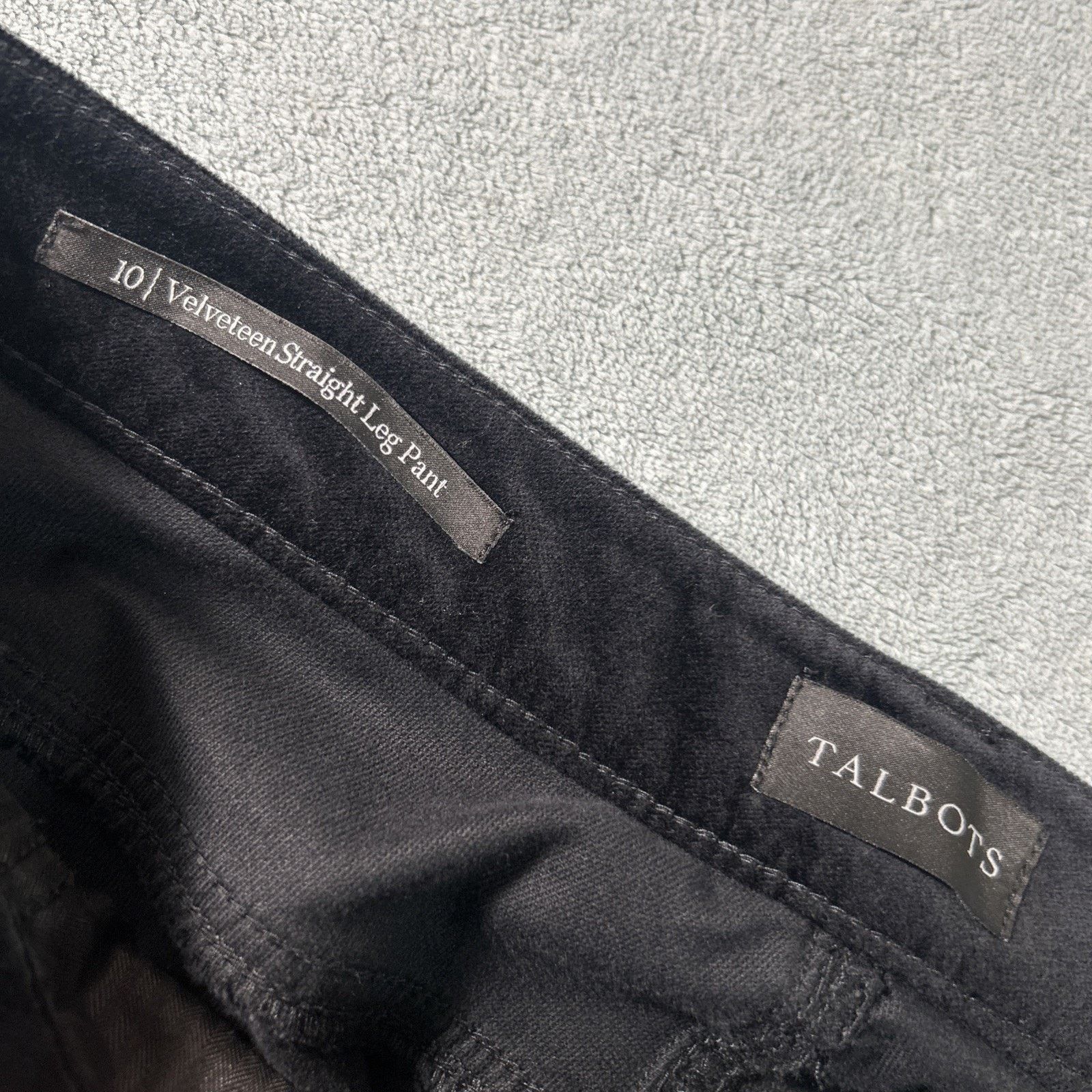 Talbots Velveteen Corduroy Straight Pants Women 10 34x28 Velour Soft Size 32" / US 10 / IT 46 - 5 Thumbnail