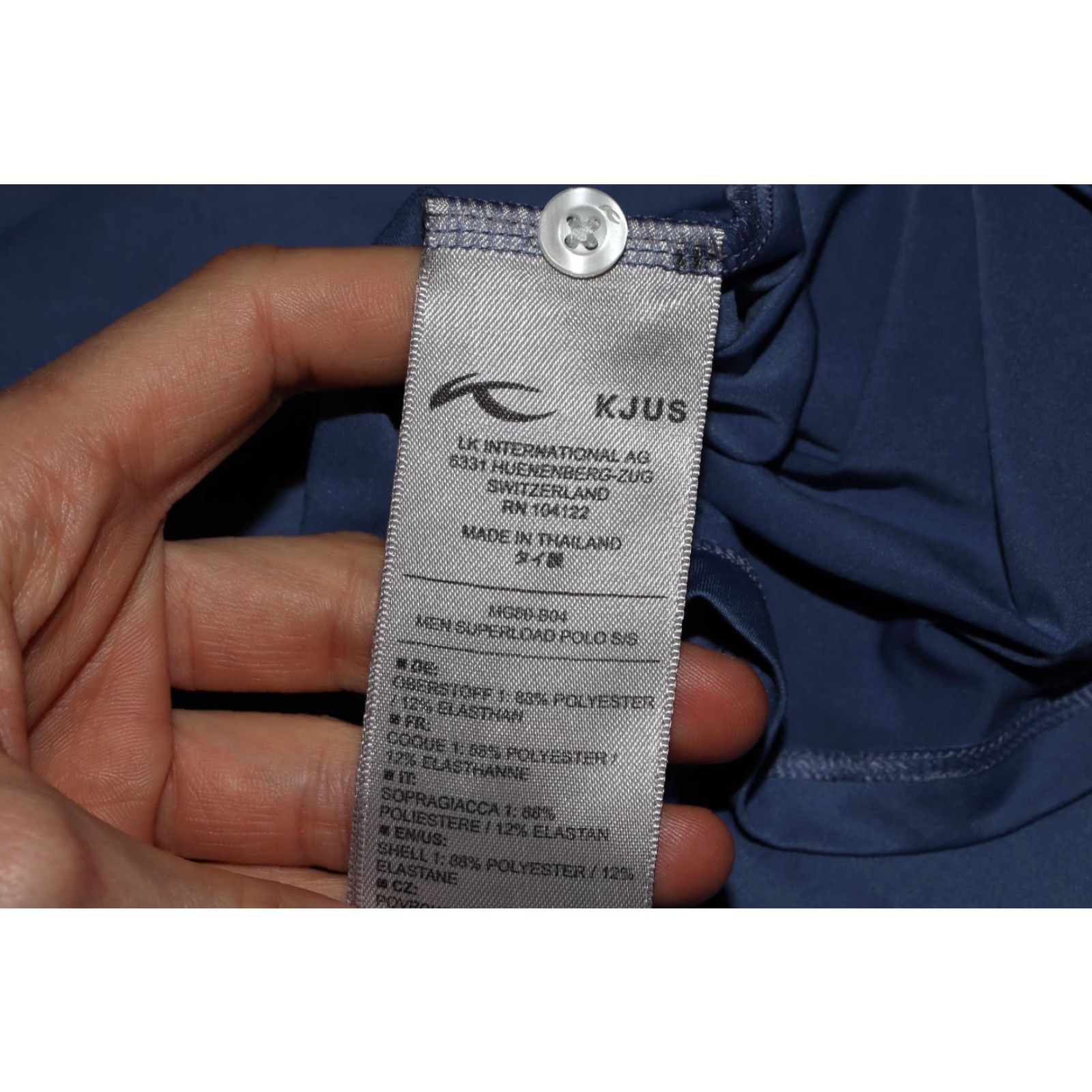 KJUS KJUS Polo Shirt Short Sleeve Golf SPANDEX Size L Blue Mens Size US L / EU 52-54 / 3 - 5 Thumbnail