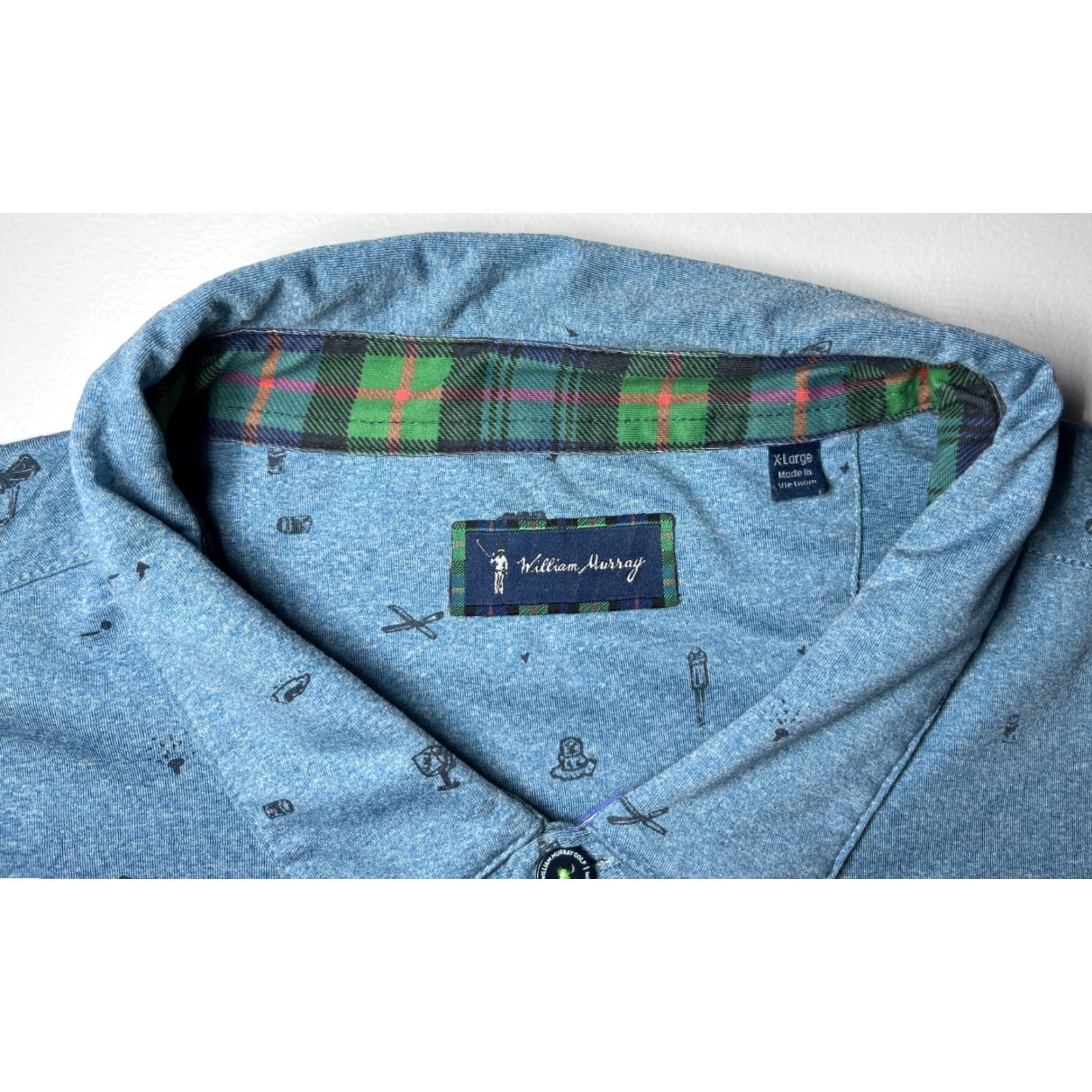 Vintage William Murray Polo Shirt Polo Men XL Blue Short Sleeve Golf Sports Activewear Mens Size US XL / EU 56 / 4 - 6 Thumbnail