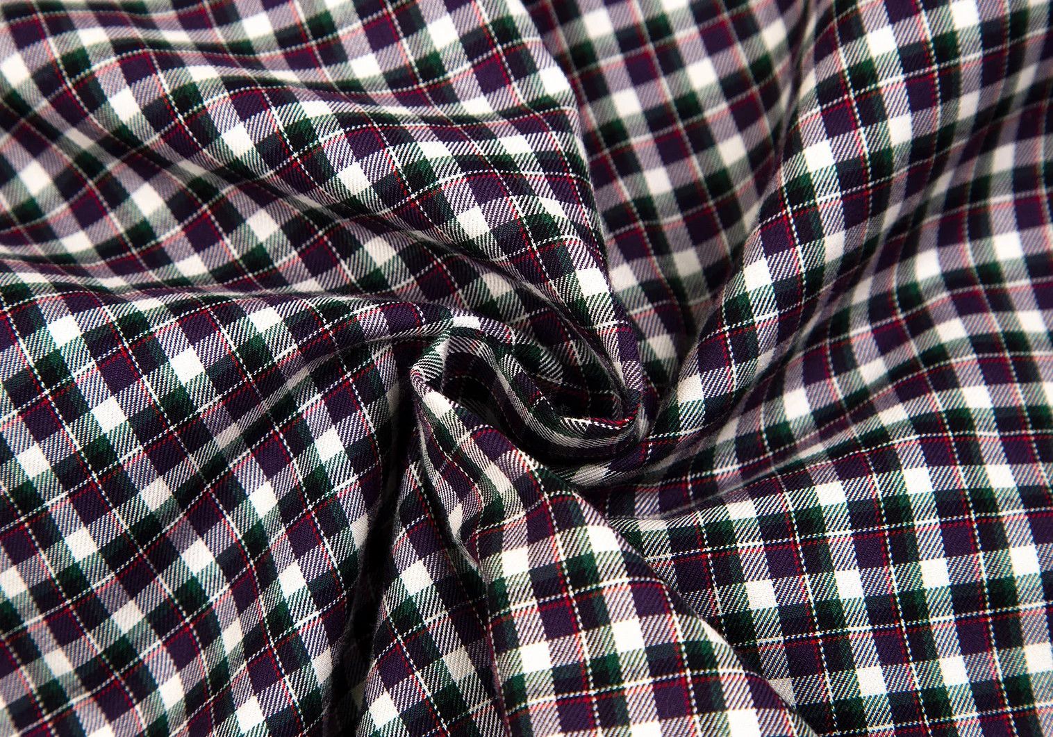 Junya Watanabe Checkered Shirt in Purple and Green, Size XS Size US XS / EU 42 / 0 - 15 Thumbnail