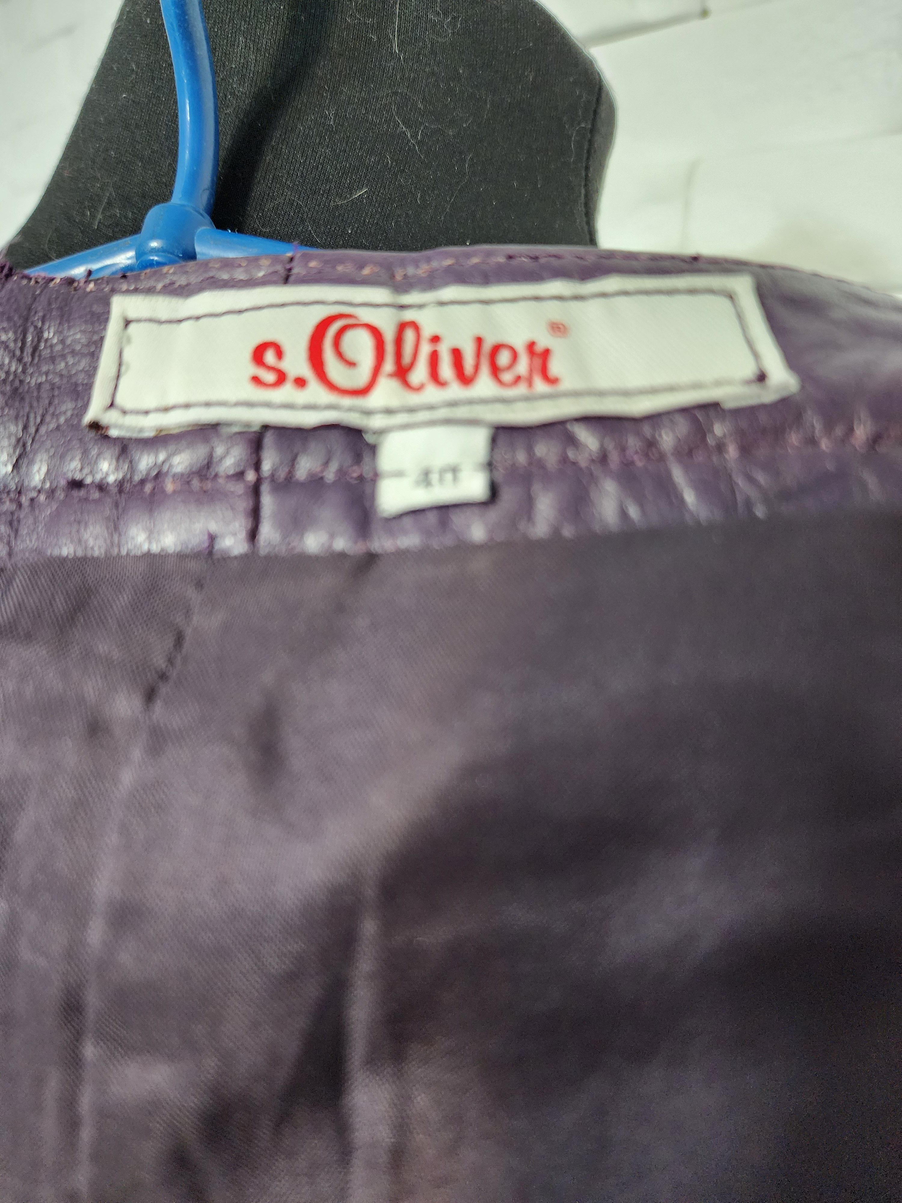 Genuine Leather Women's purple leather pants. Size 28" / US 6 / IT 42 - 10 Thumbnail