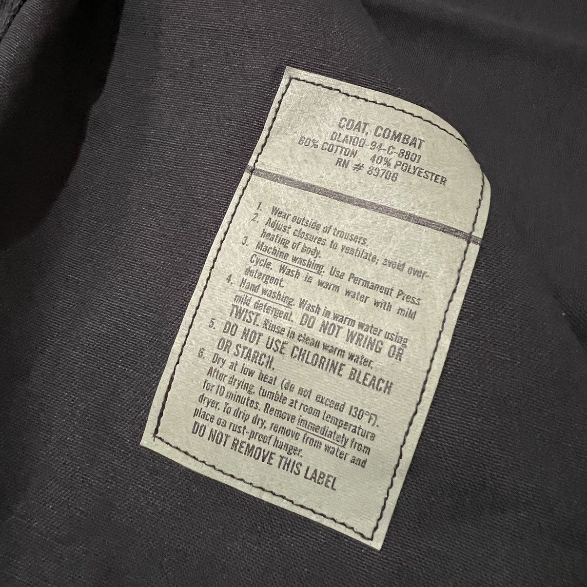 Vintage VTG Black Combat Coat Shirt Jacket Military Army Utility Size US S / EU 44-46 / 1 - 5 Thumbnail