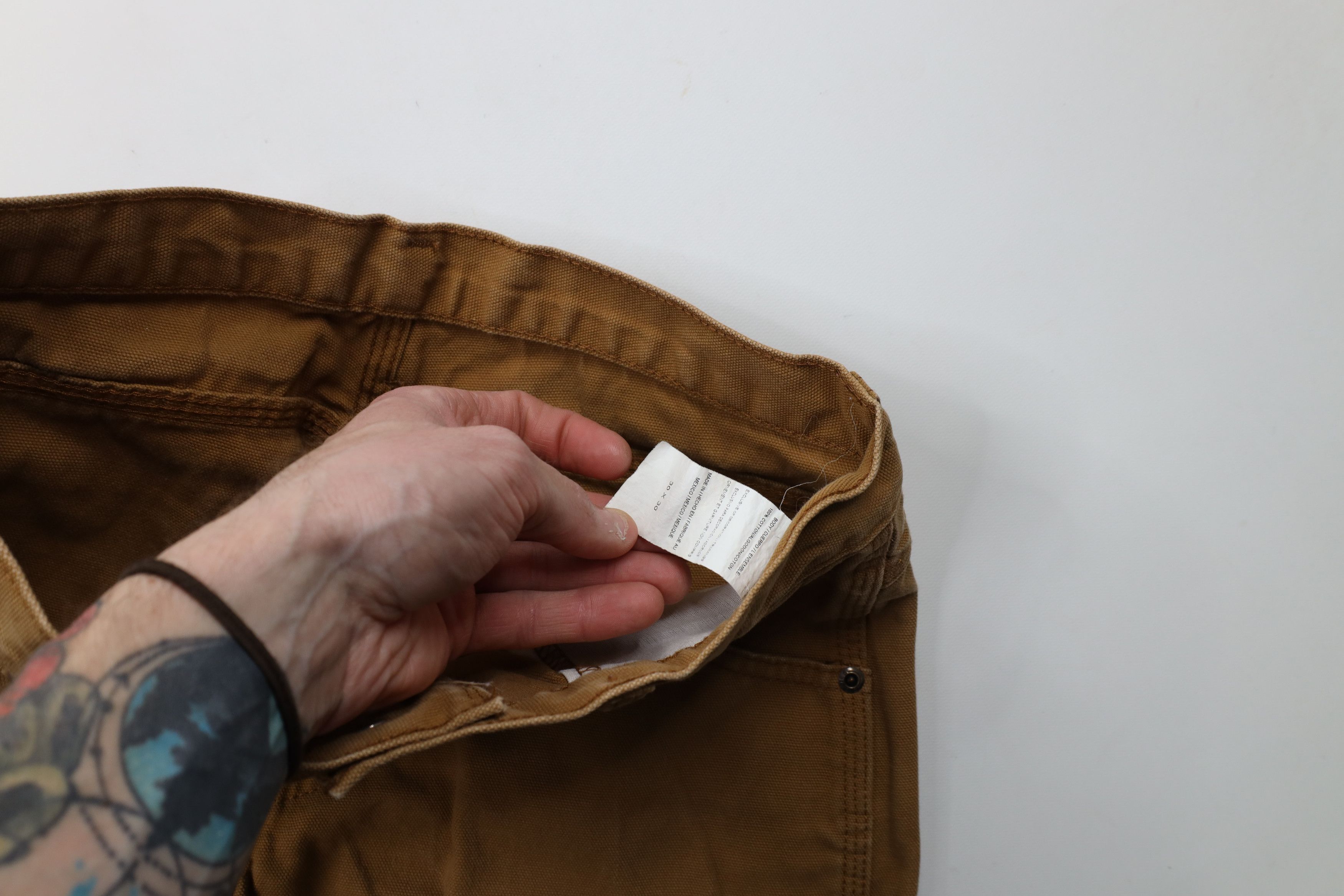 Dickies × Vintage Vintage Y2K Dickies Spell Canvas Dungaree Pants Duck Brown Size US 30 / EU 46 - 8 Thumbnail