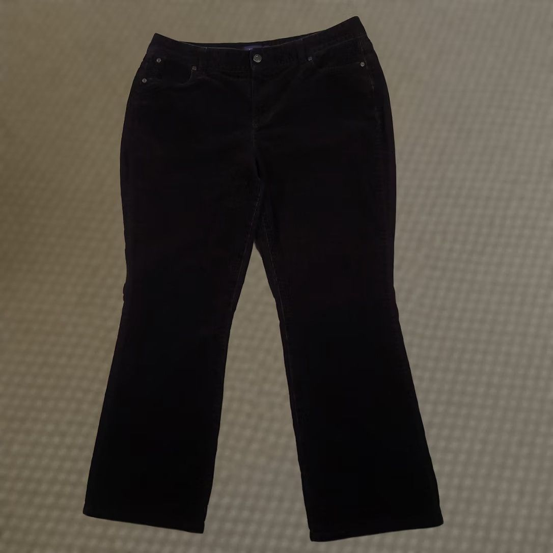 Talbots Talbots Corduroy Pants Women 16P Petite 34x28 Zip Black Bootcut Chino Holiday? No Size 38" / US 16 / IT 52 - 1 Thumbnail