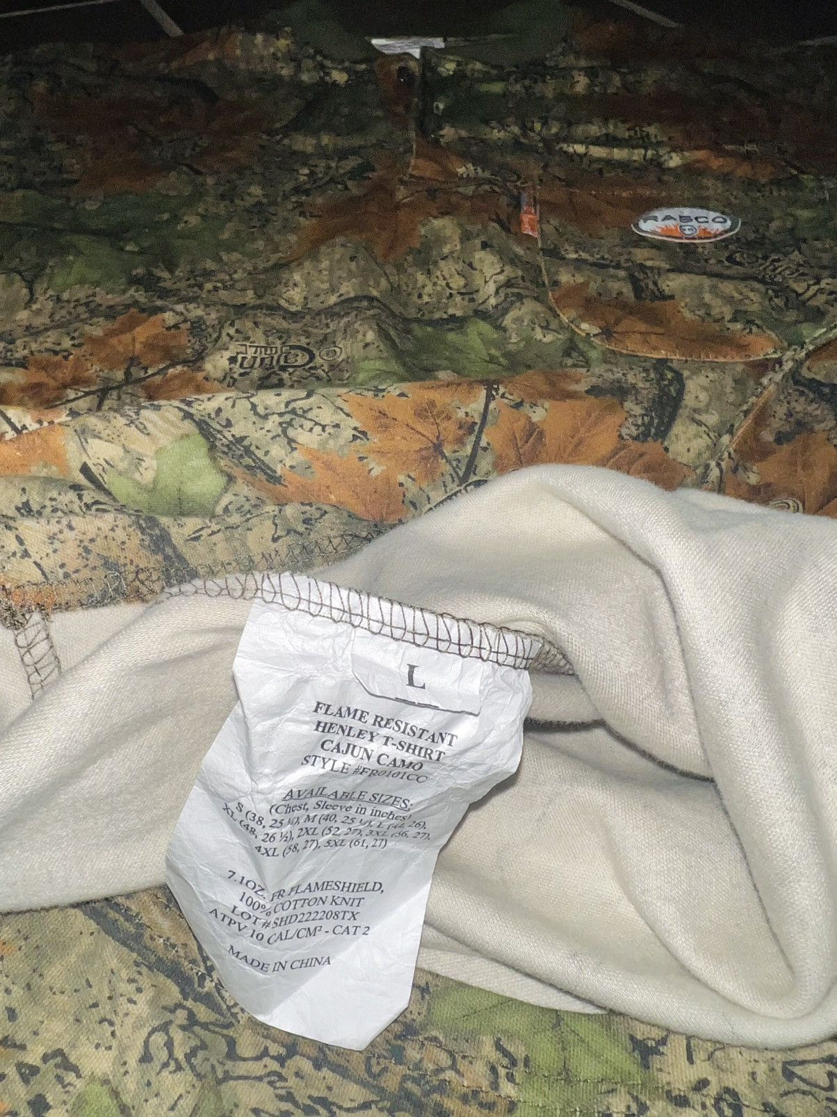 Other RASCO CAMO HENLEY (FR) Size US L / EU 52-54 / 3 - 10 Thumbnail